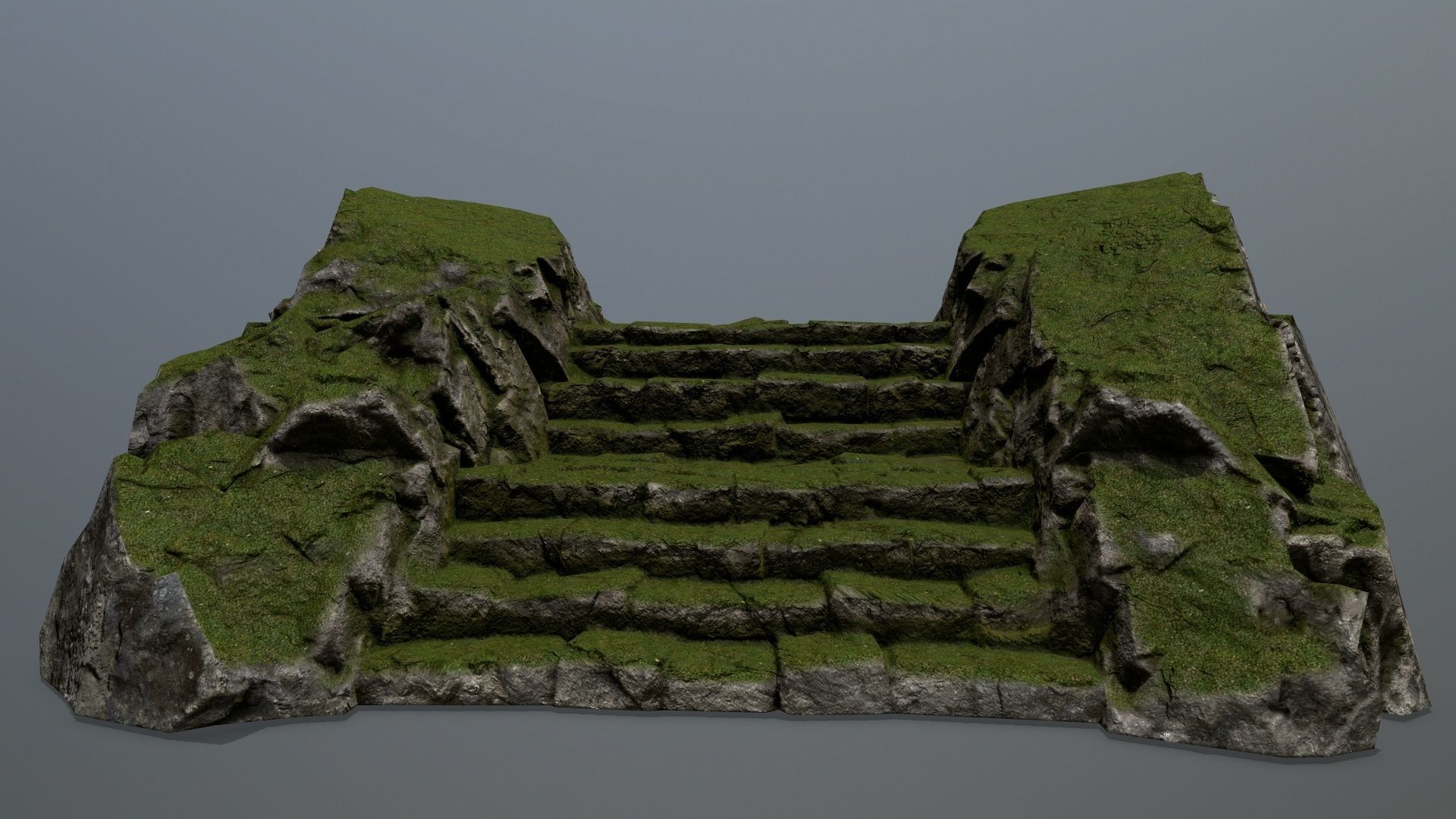 Rock Gate Low-poly 3D model_10