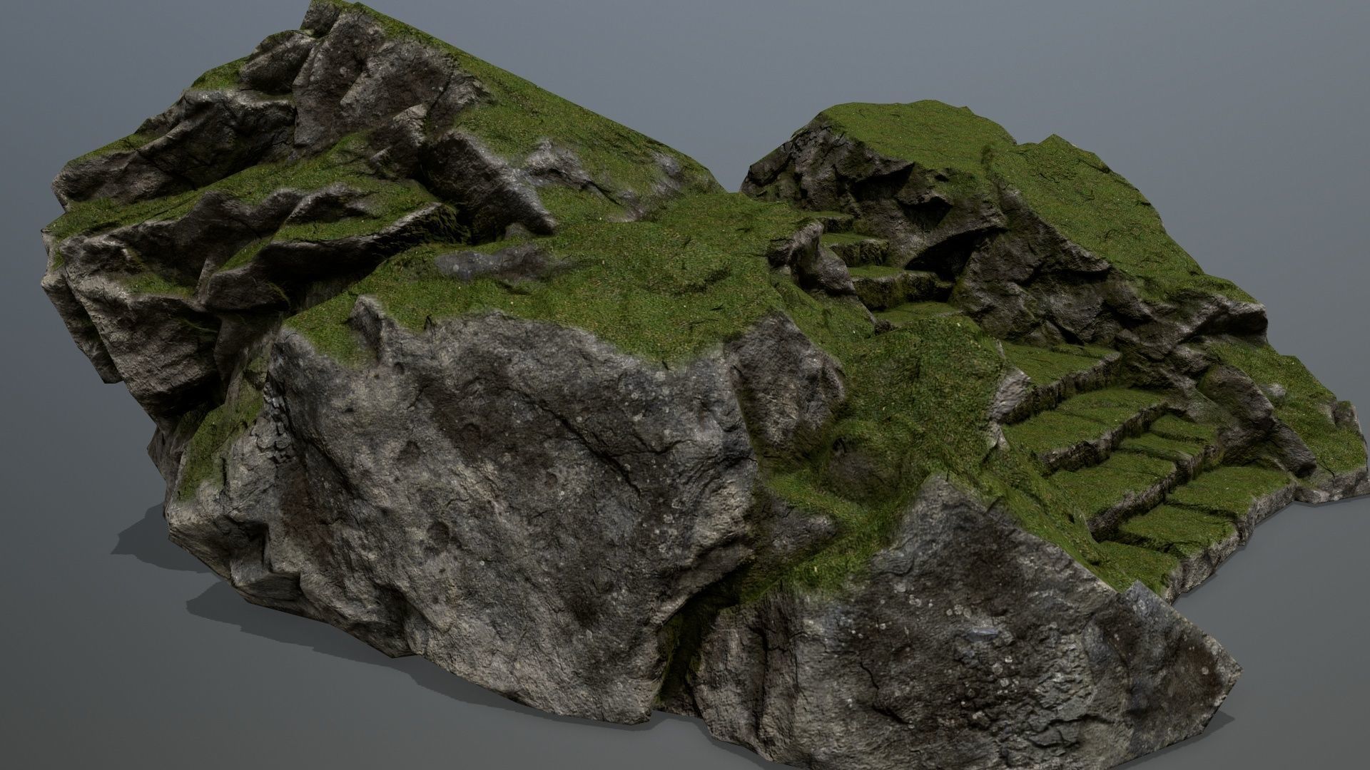 Rock Gate Low-poly 3D model_16