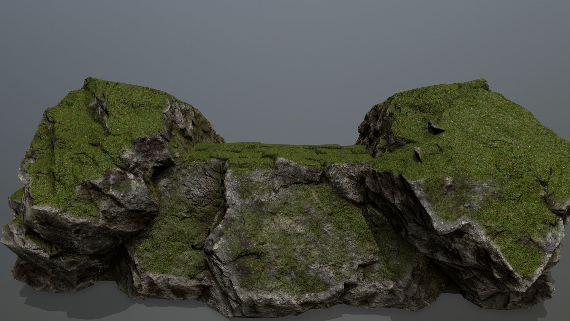 Rock Gate Low-poly 3D model_14
