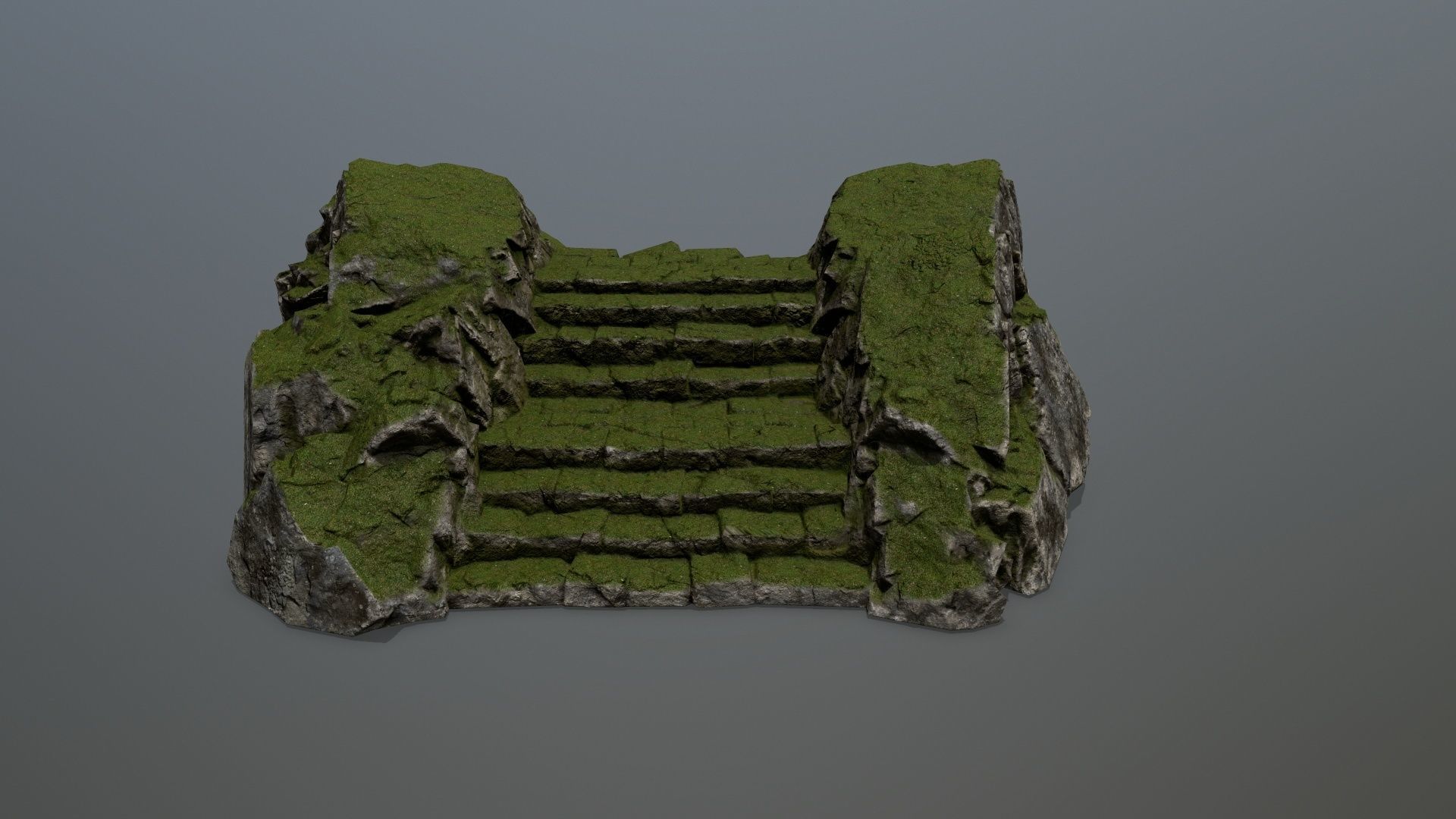 Rock Gate Low-poly 3D model_1