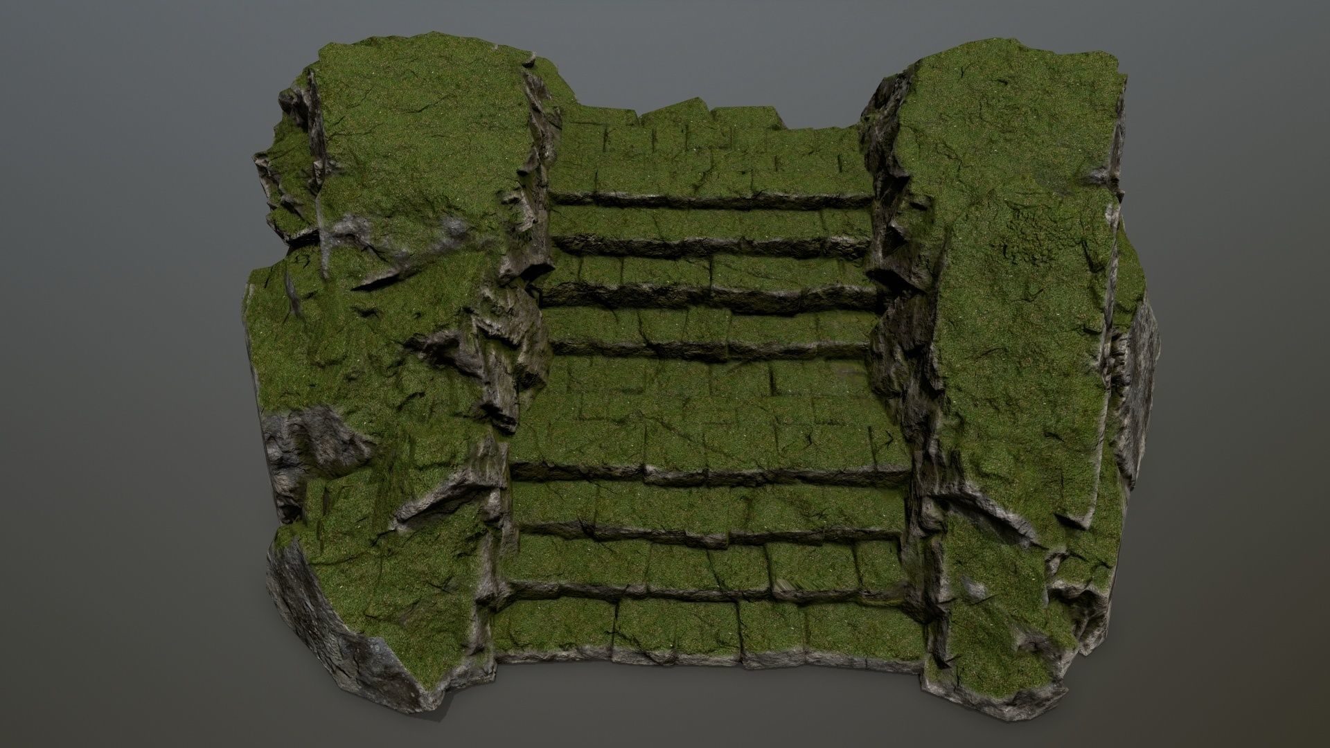 Rock Gate Low-poly 3D model_9