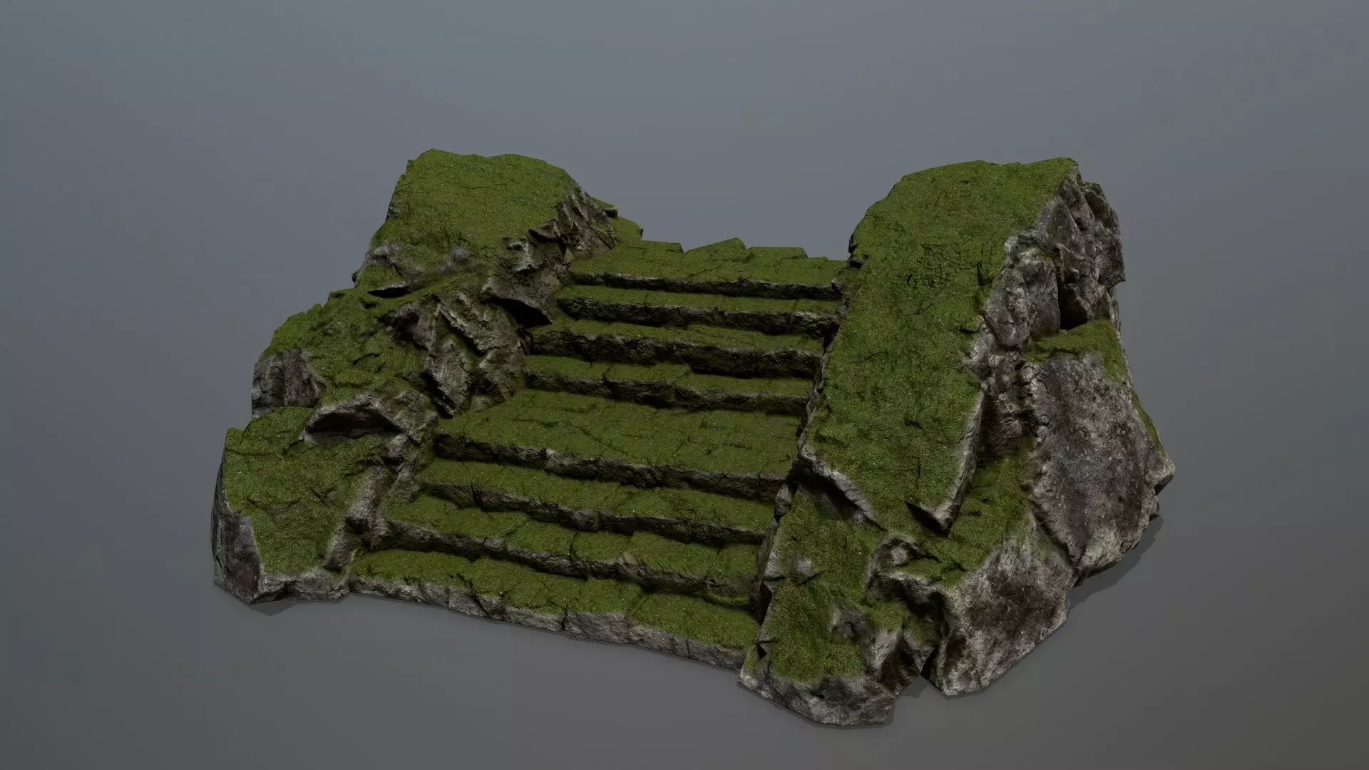 Rock Gate Low-poly 3D model_0