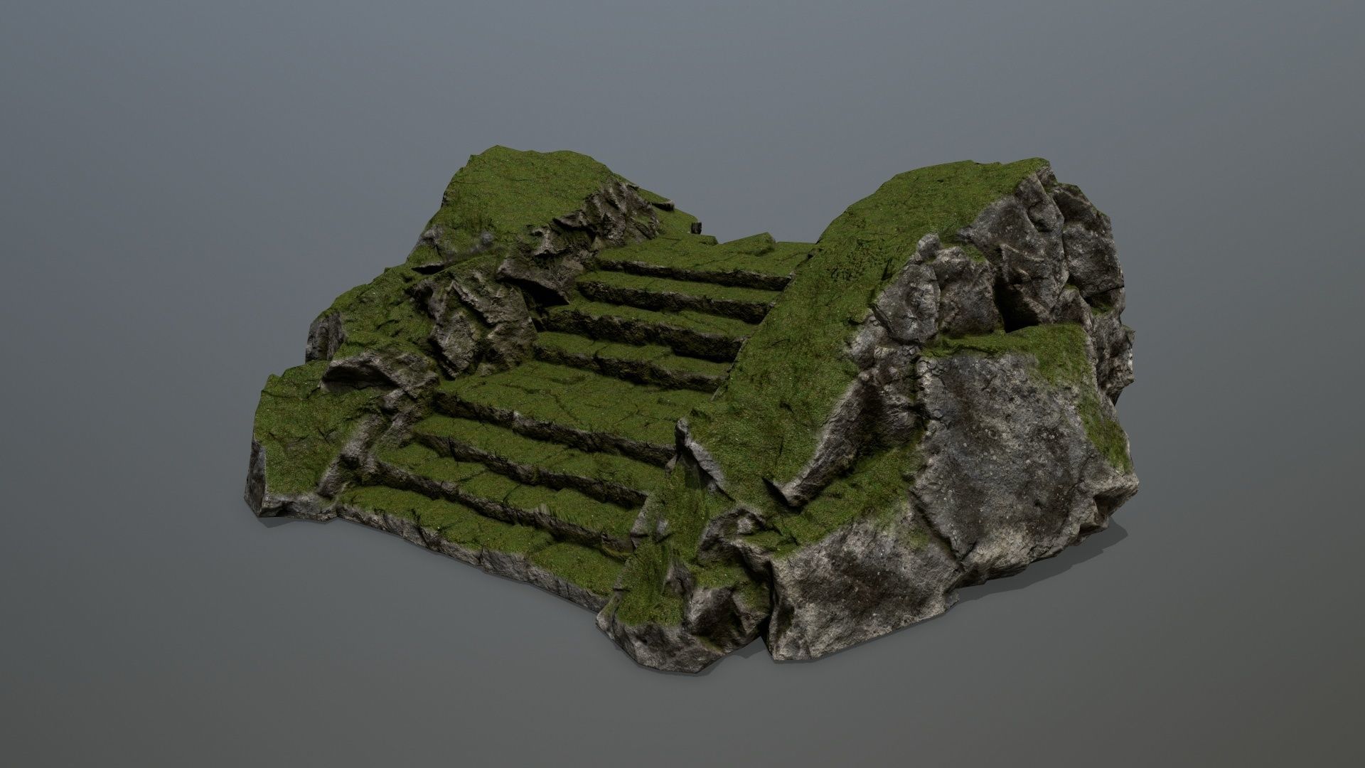 Rock Gate Low-poly 3D model_8