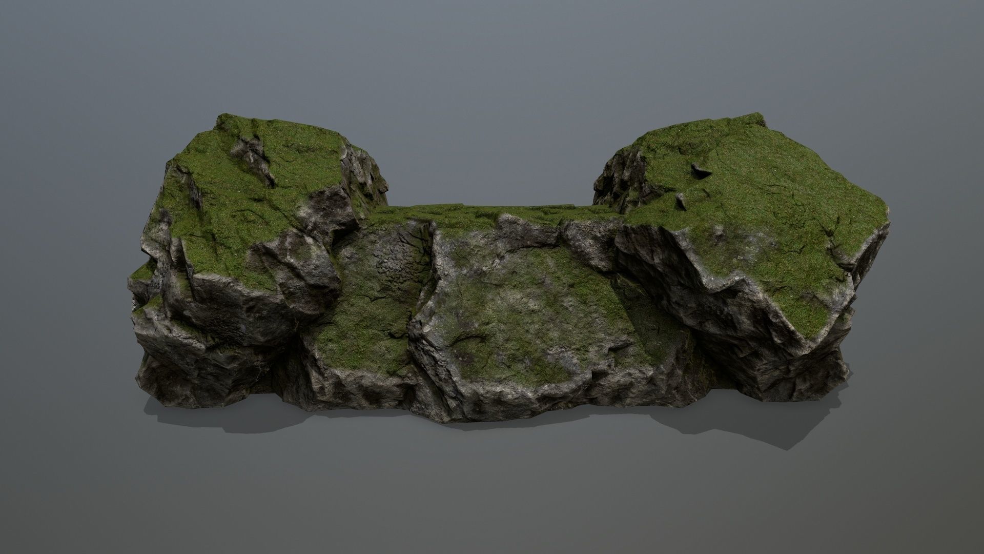 Rock Gate Low-poly 3D model_5