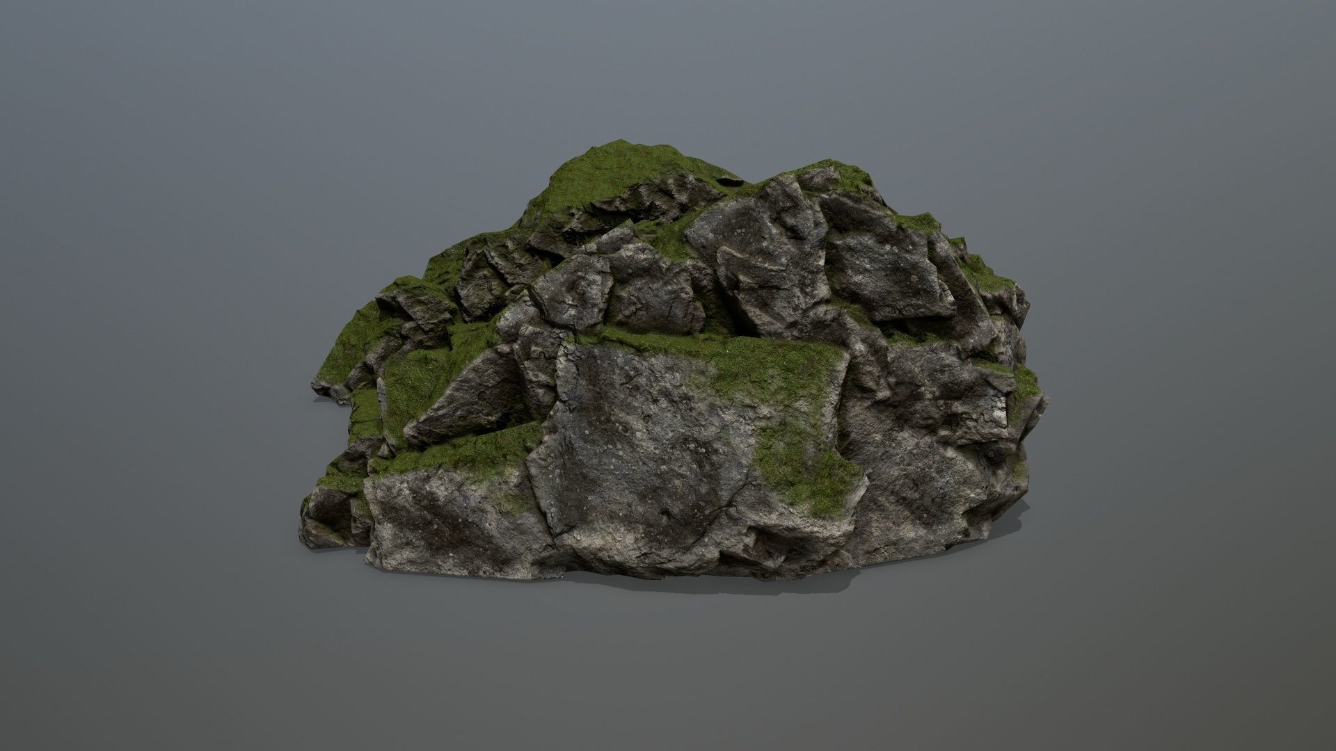 Rock Gate Low-poly 3D model_7