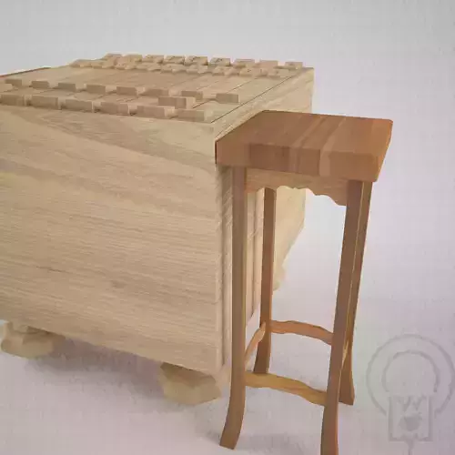 Chess Japanese Shogi - 1 masked- traditional Low-poly 3D model