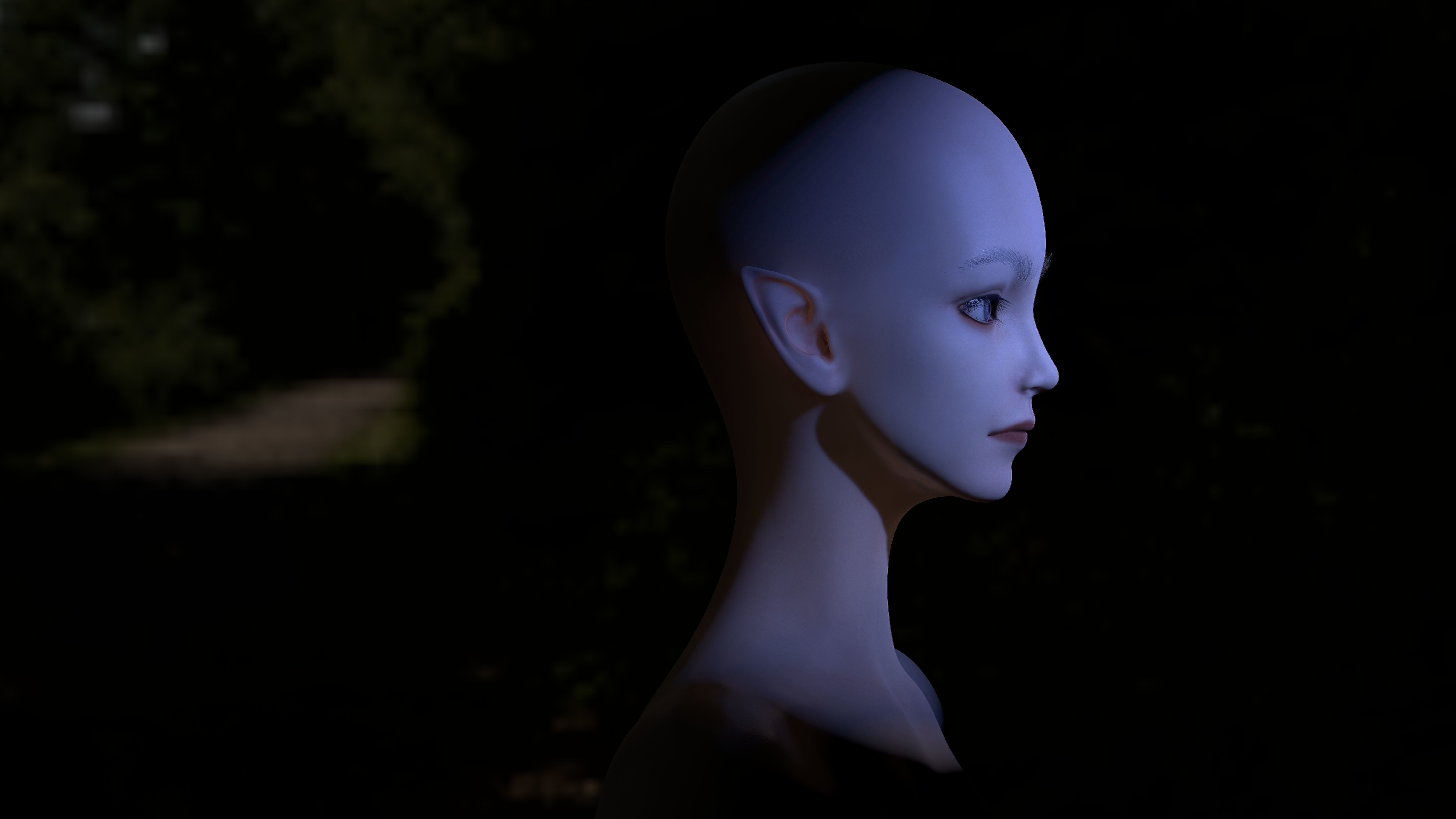 Realistic female characters 3D model_4