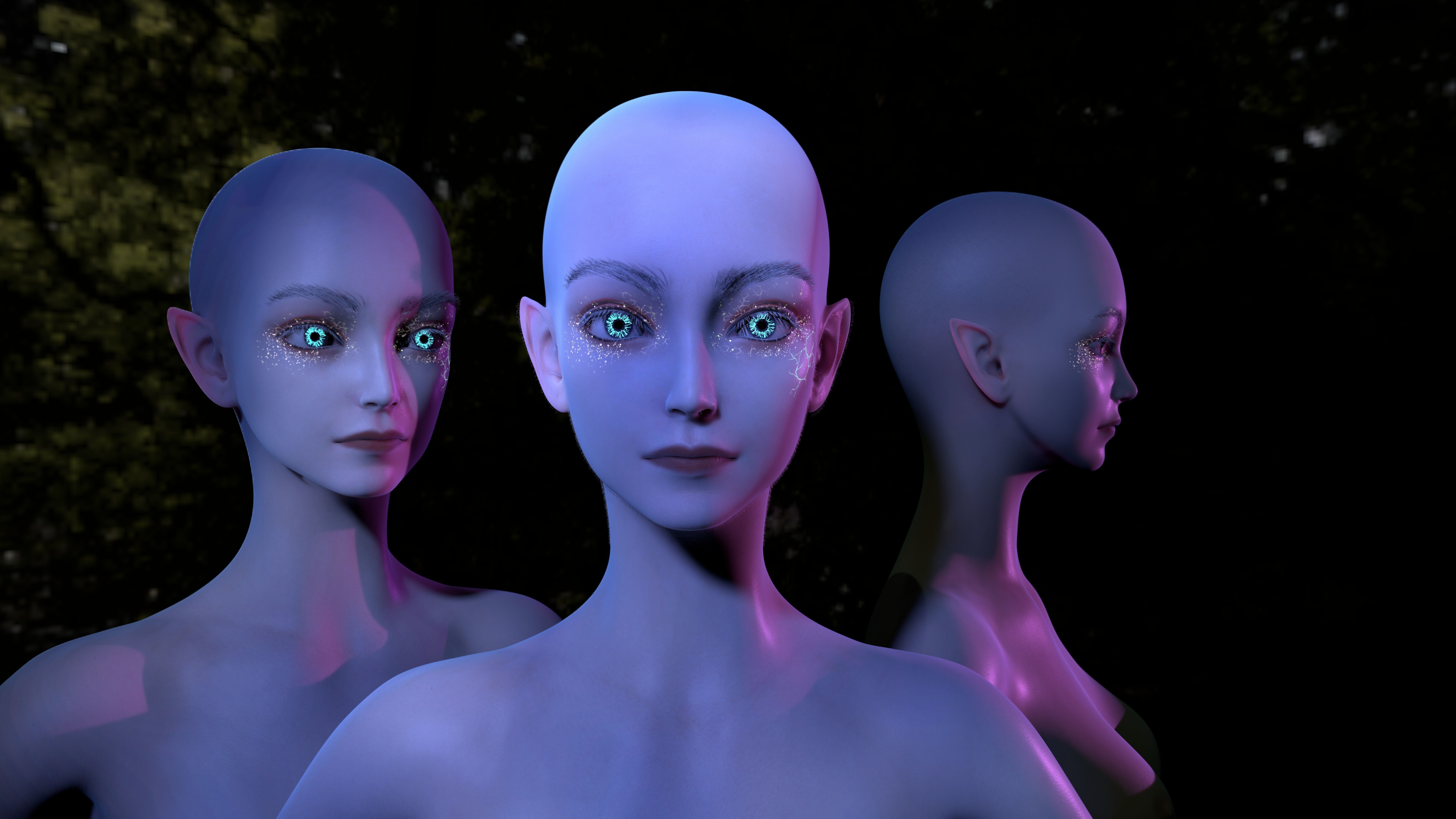 Realistic female characters 3D model_6