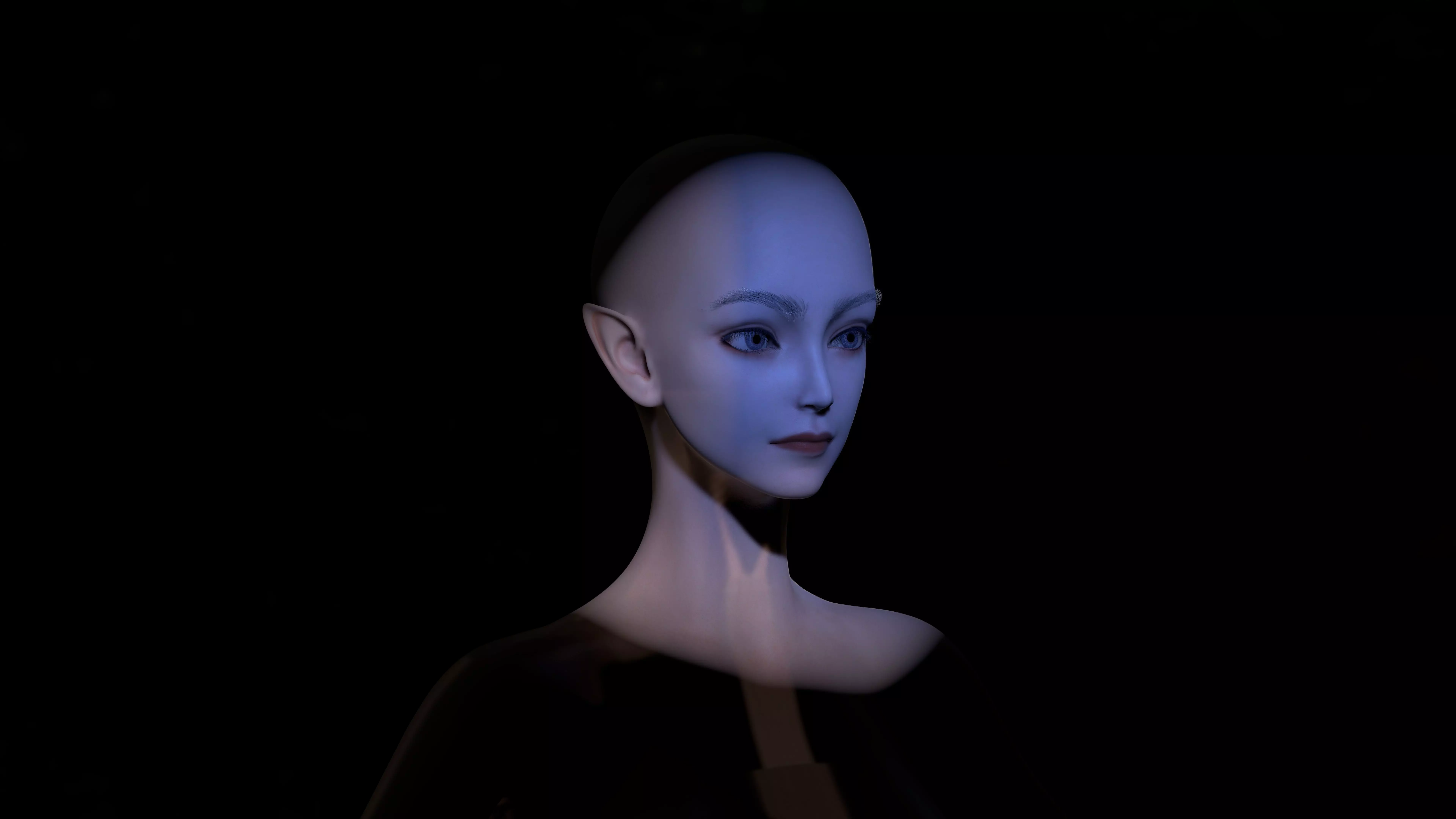 Realistic female characters 3D model_0