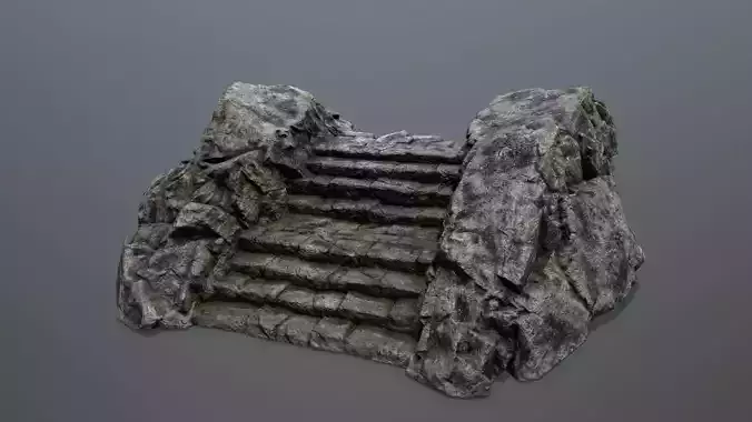 Rock  Gate Low-poly 3D model