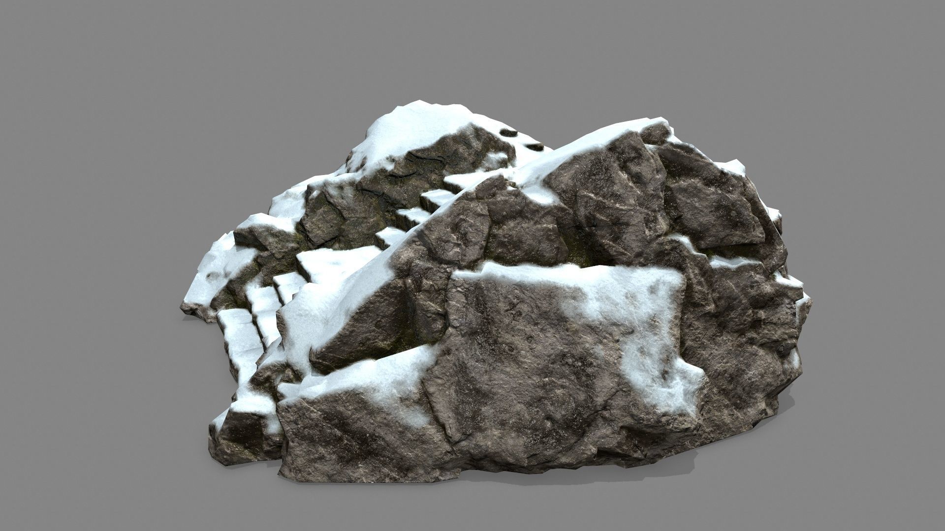Rock Gate Low-poly 3D model_2