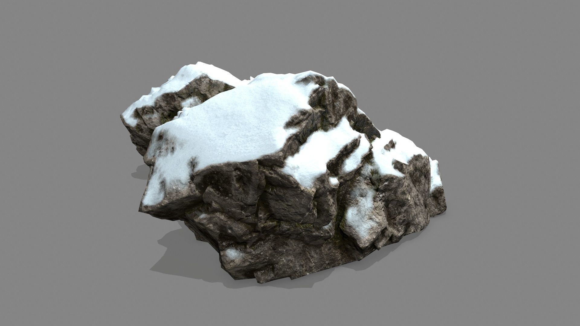 Rock Gate Low-poly 3D model_6