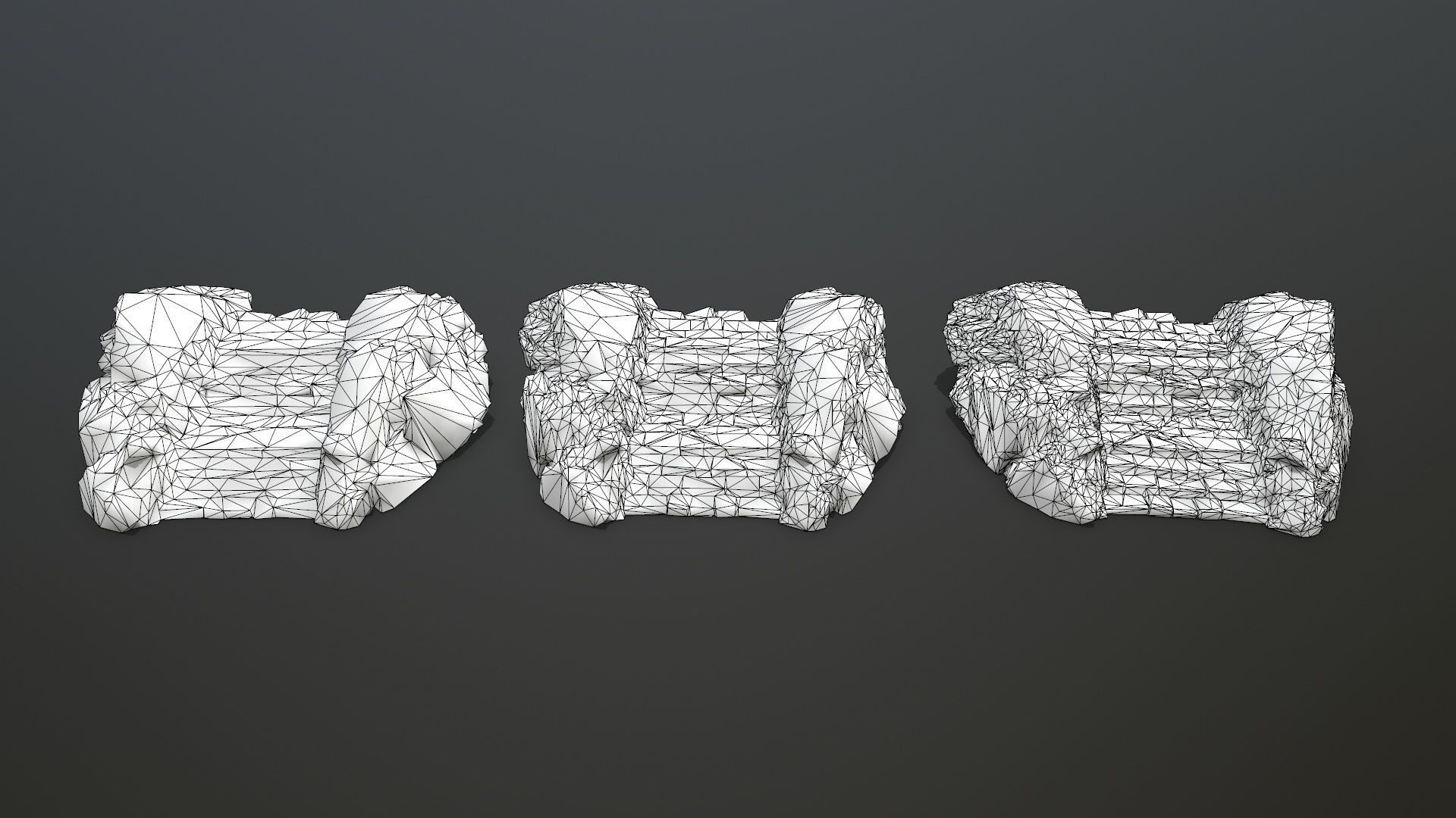 Rock Gate Low-poly 3D model_16