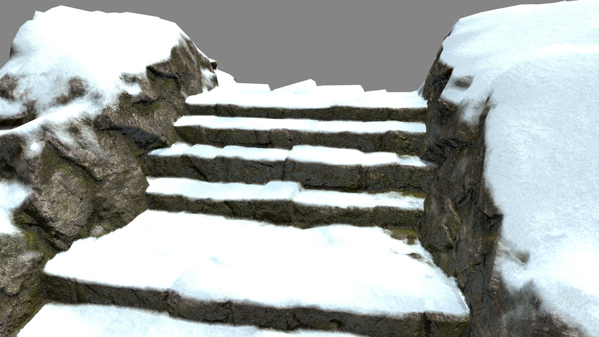 Rock Gate Low-poly 3D model_10