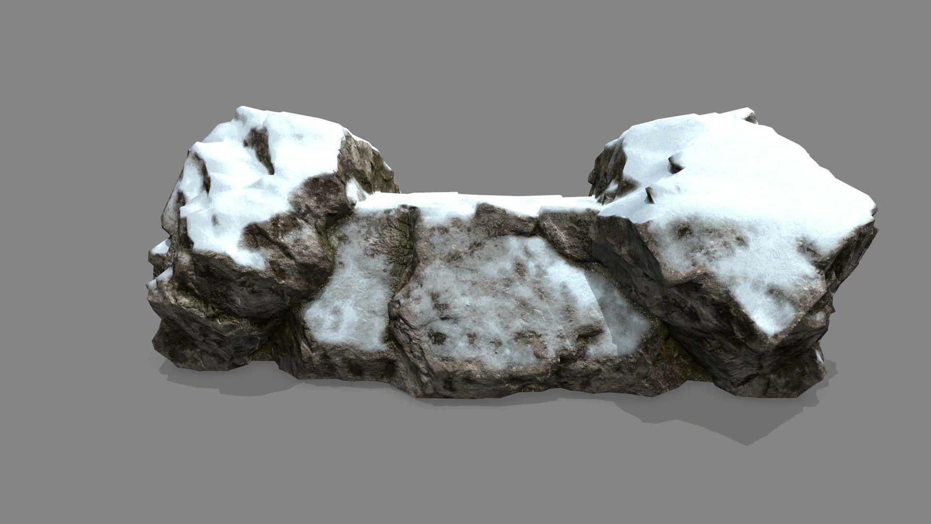Rock Gate Low-poly 3D model_5