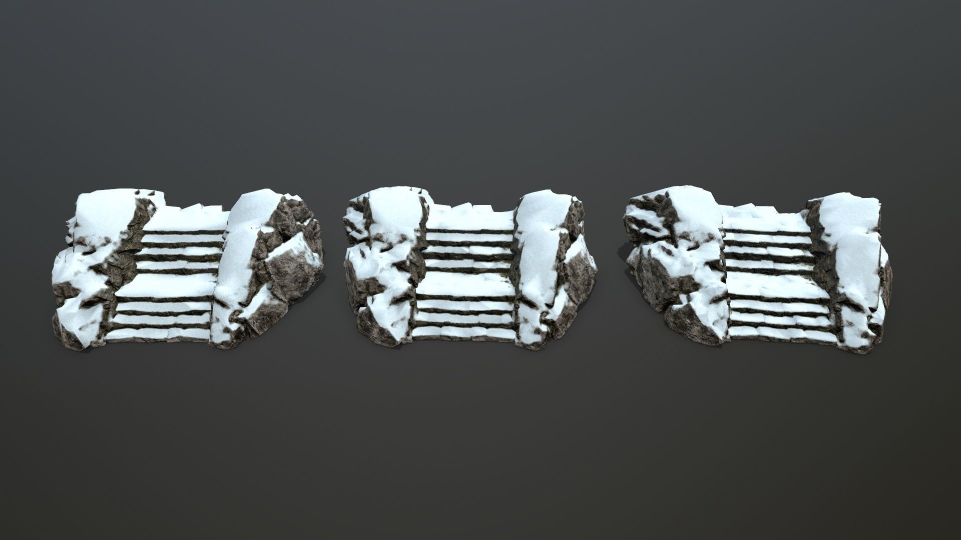 Rock Gate Low-poly 3D model_15