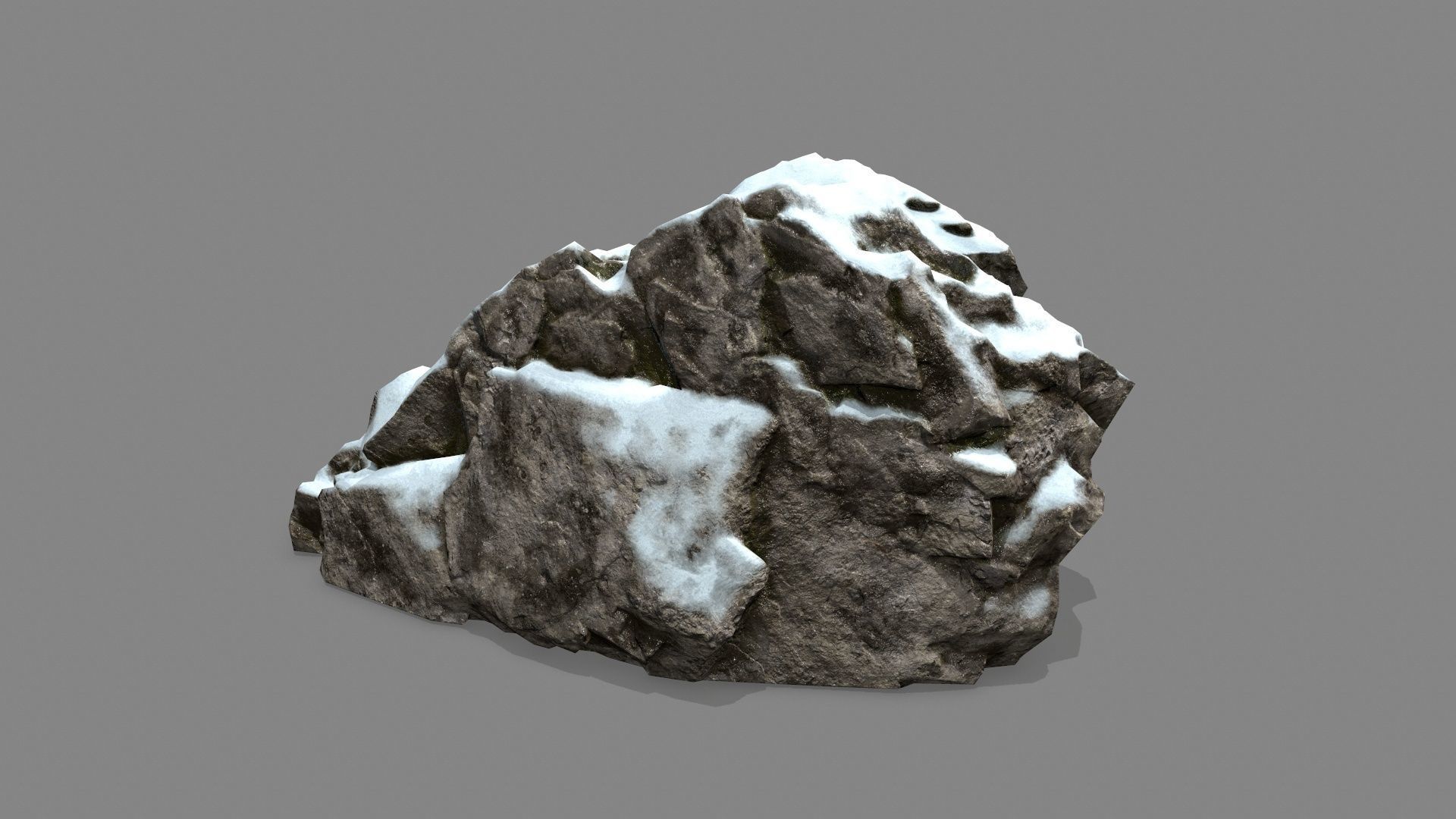 Rock Gate Low-poly 3D model_3
