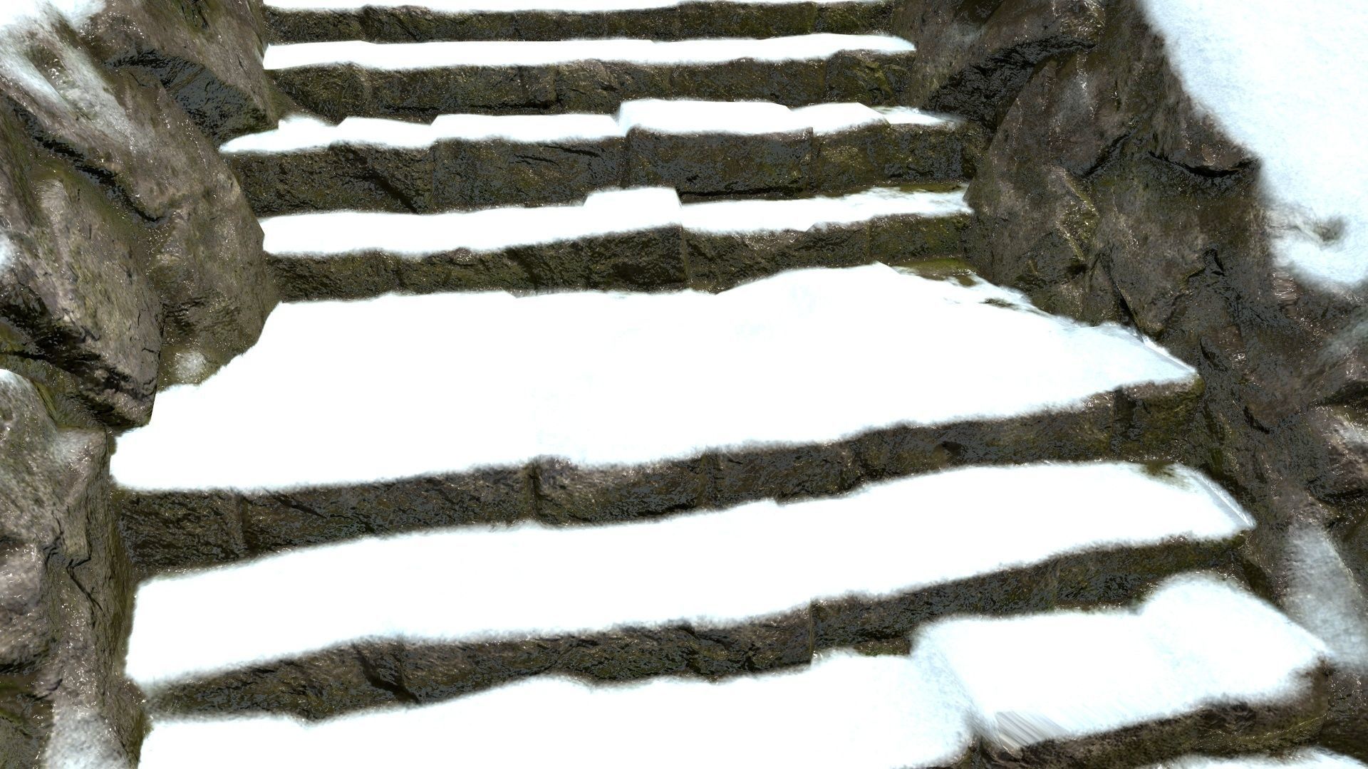 Rock Gate Low-poly 3D model_14