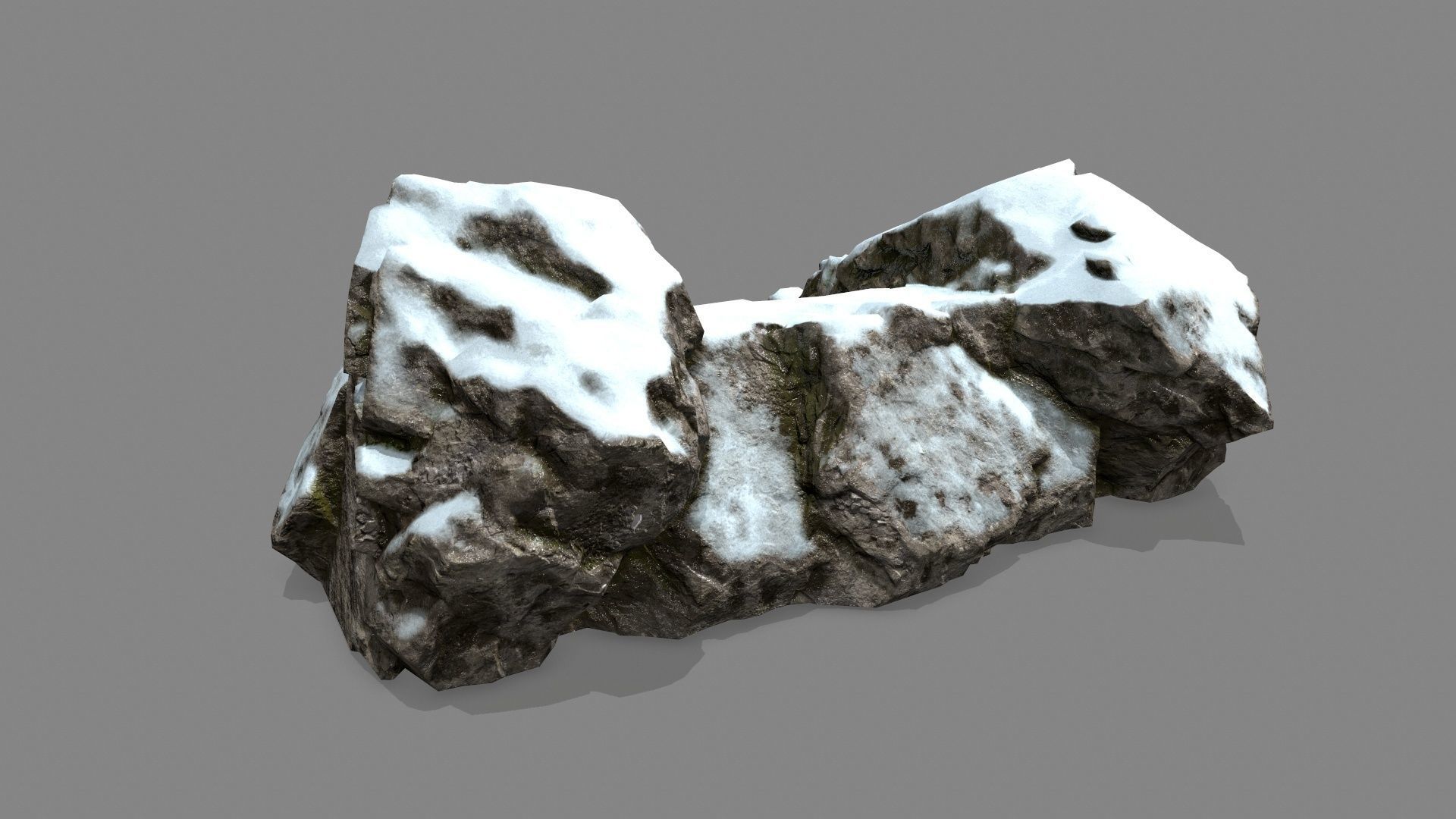 Rock Gate Low-poly 3D model_4