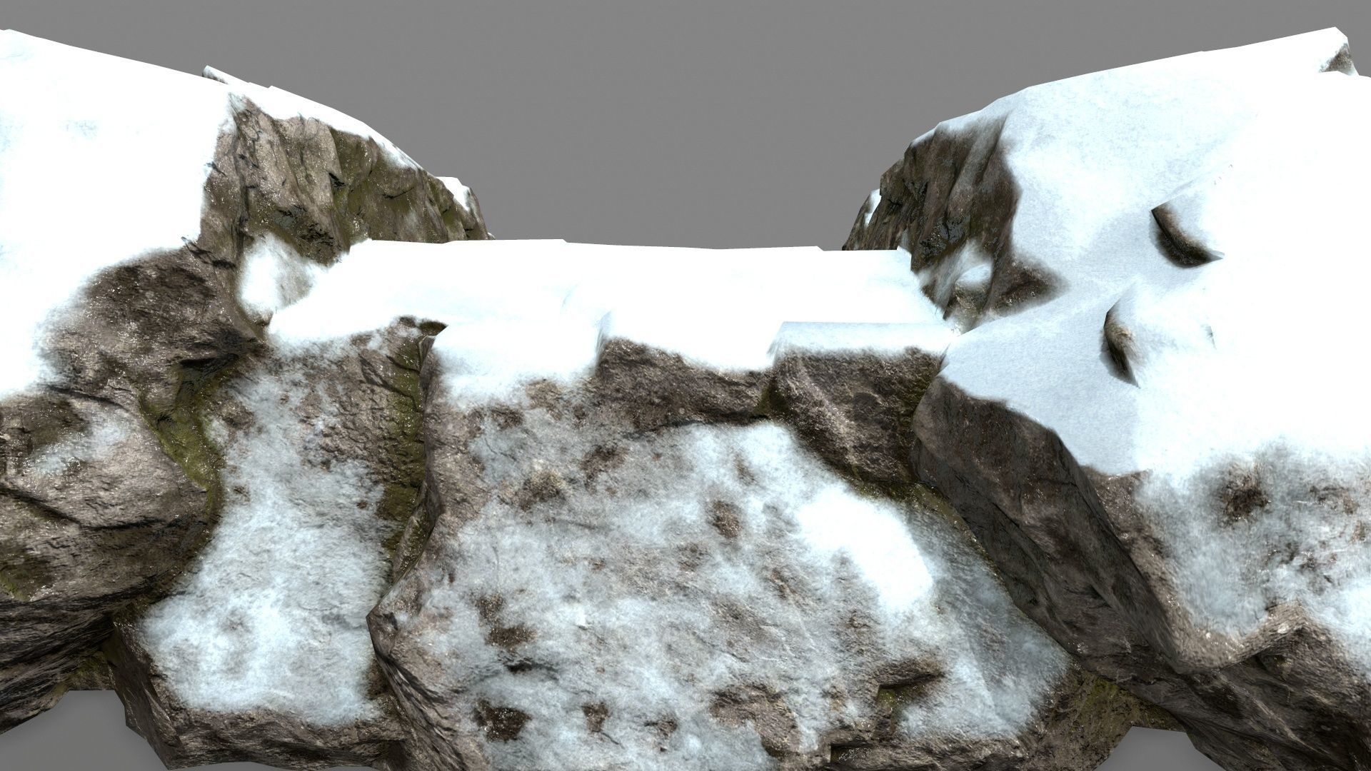 Rock Gate Low-poly 3D model_12