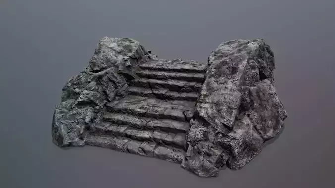 Rock  Gate Low-poly 3D model