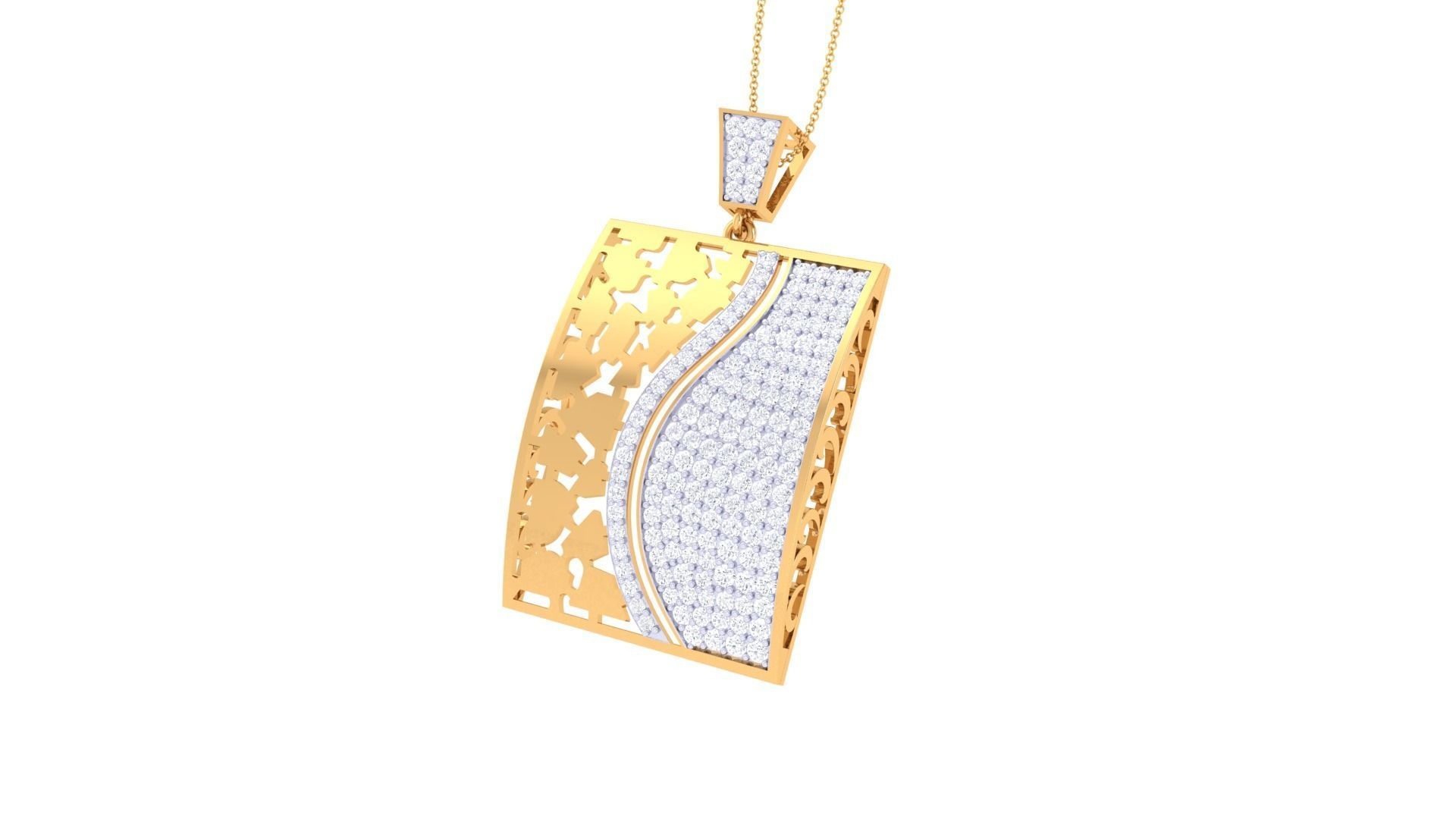 Women Pendant 3dm STL OBJ FBX Renders Details 3D print model_3