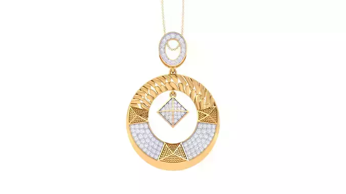 Women Pendant 3dm STL OBJ FBX Renders Details