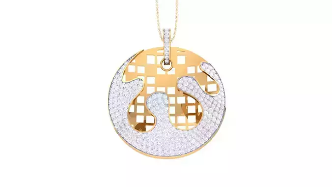 Women Pendant 3dm STL OBJ FBX Renders Details