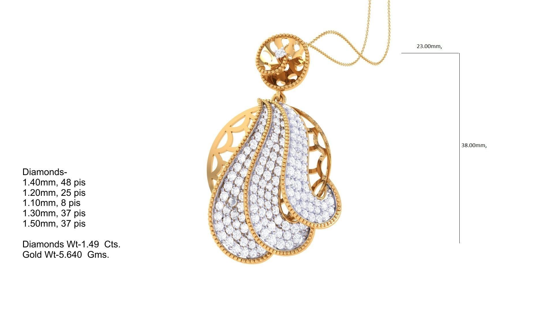 Women Pendant 3dm STL OBJ FBX Renders Details 3D print model_2