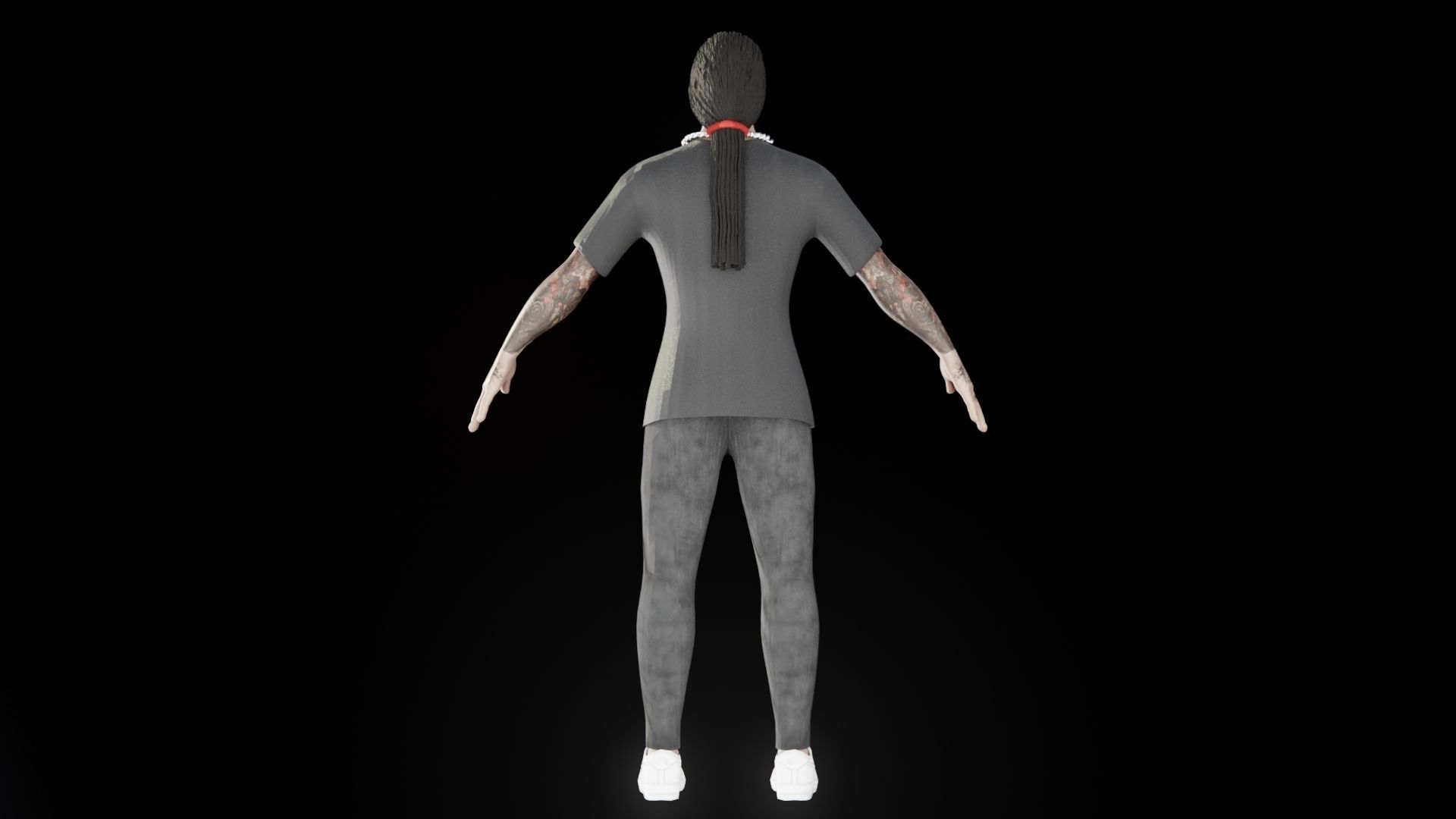 Asian Male - Stylized Low-poly 3D model_4