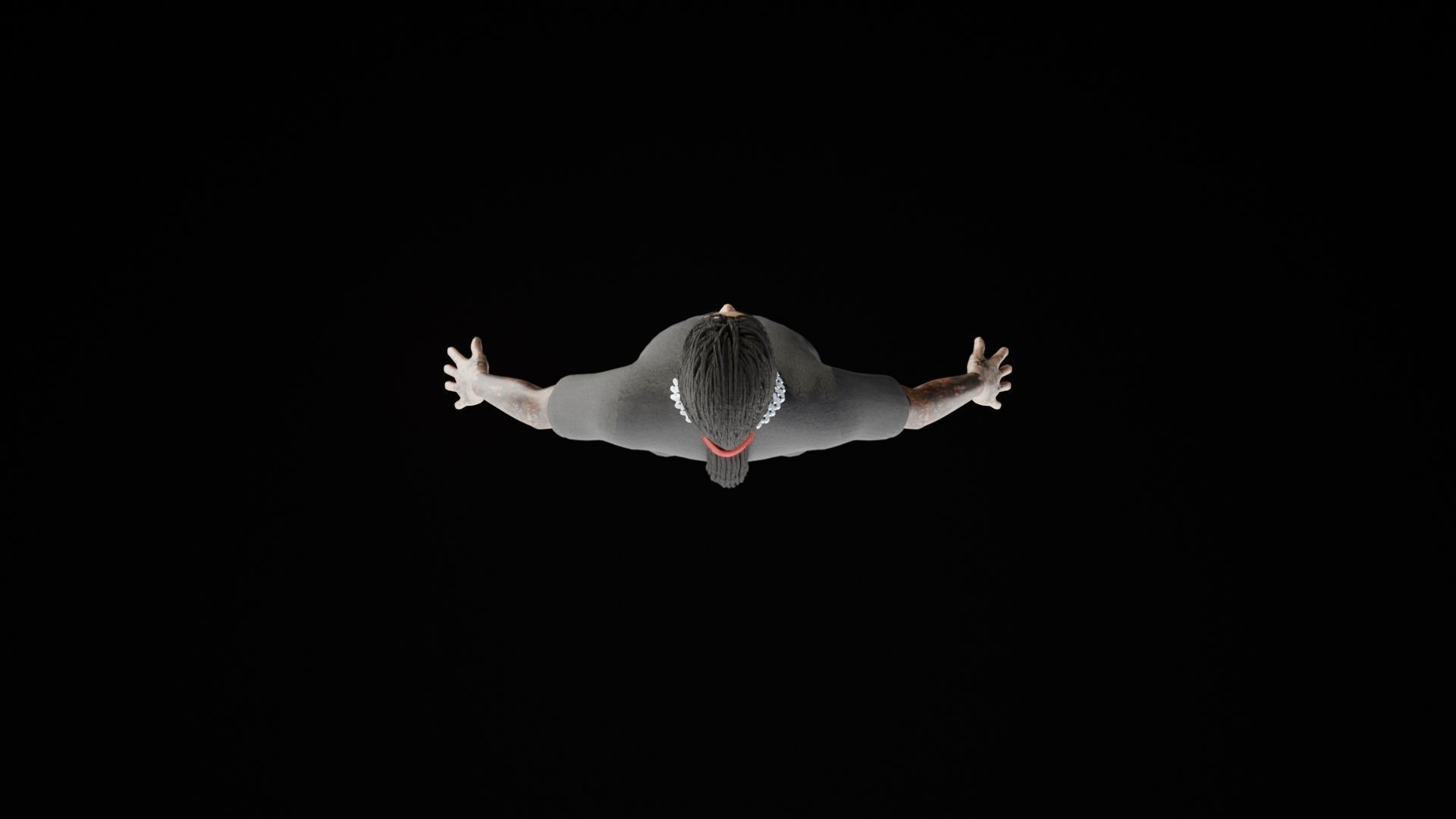 Asian Male - Stylized Low-poly 3D model_5