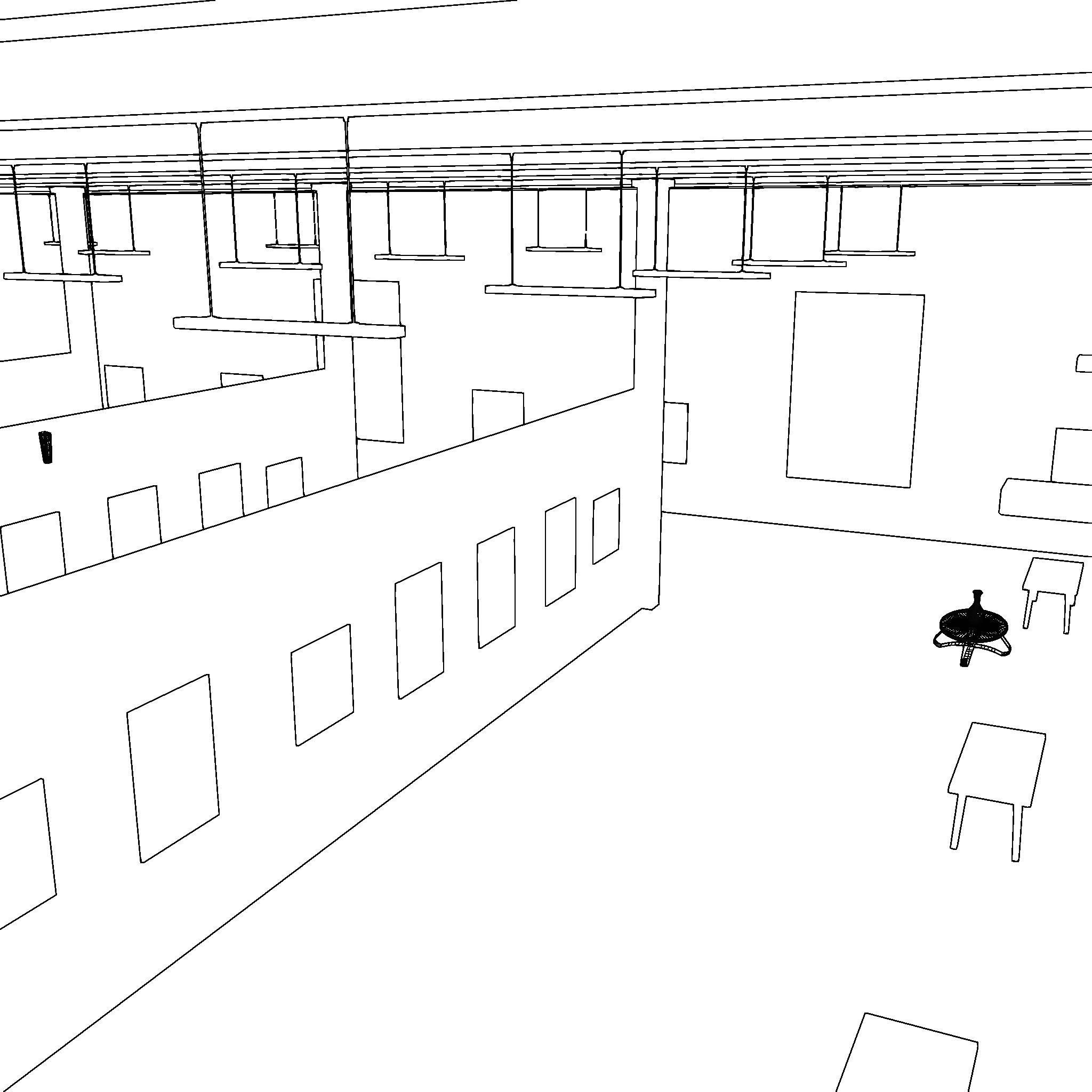 3D ART GALLERY Museum Interior 3D model_4