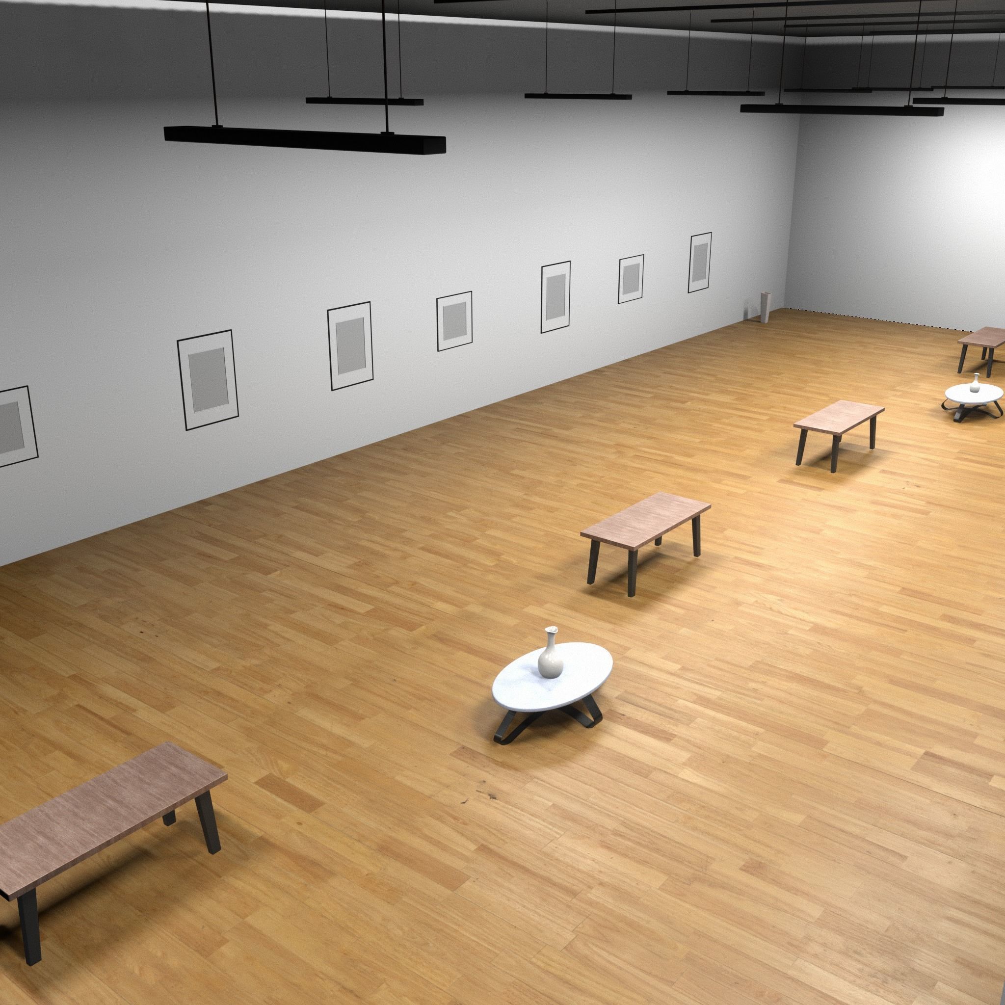 3D ART GALLERY Museum Interior 3D model_13