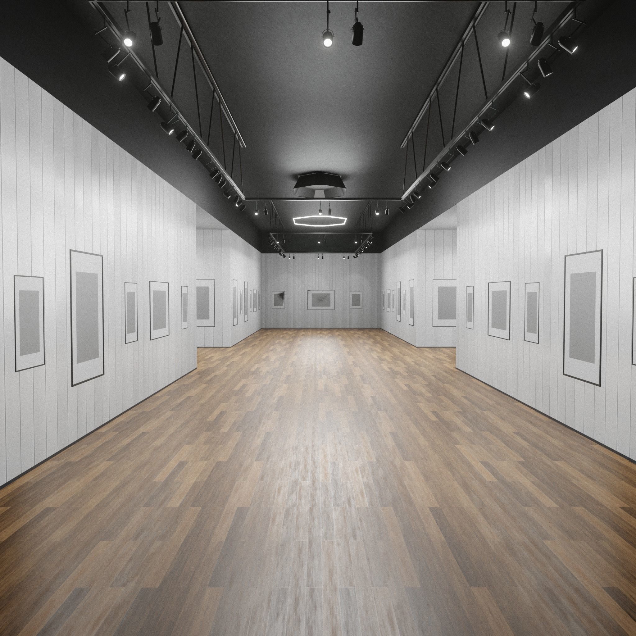 3D ART GALLERY Museum Interior 3D model_6