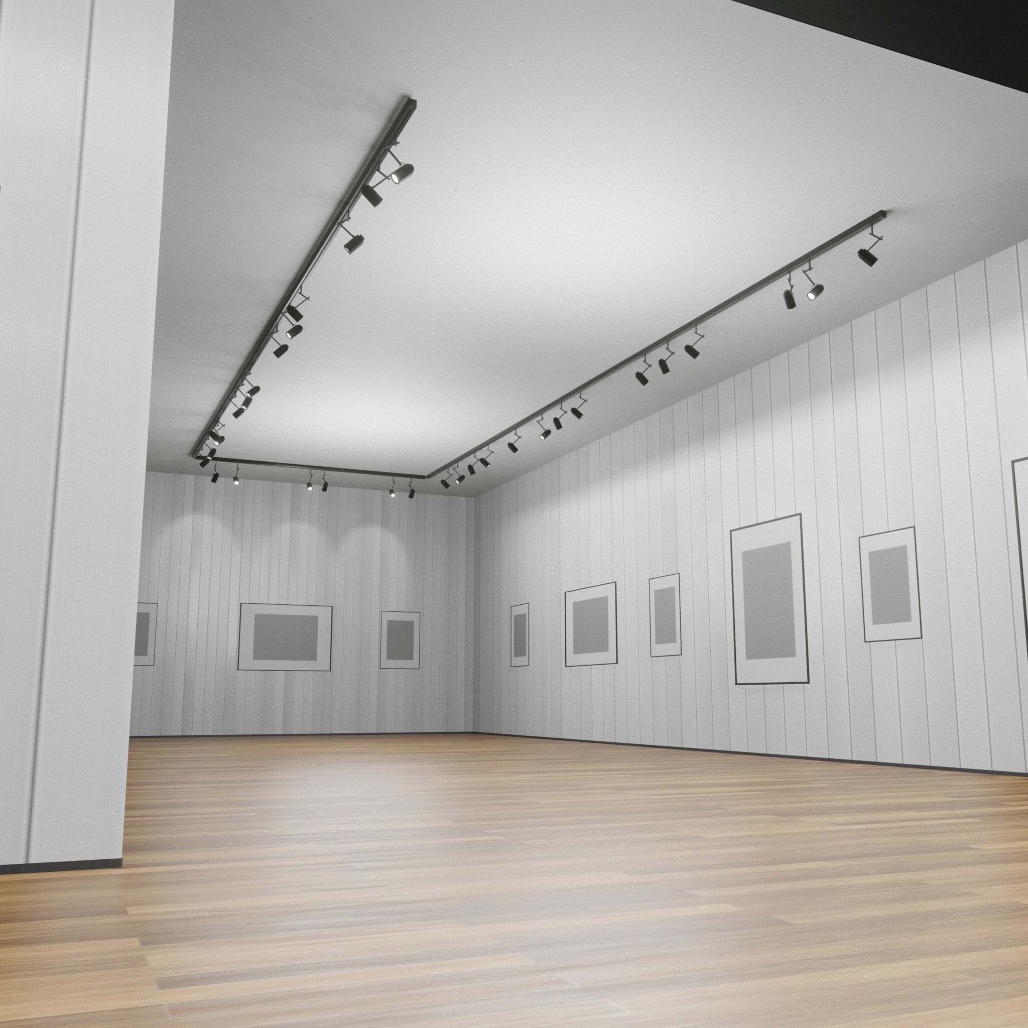 3D ART GALLERY Museum Interior 3D model_5