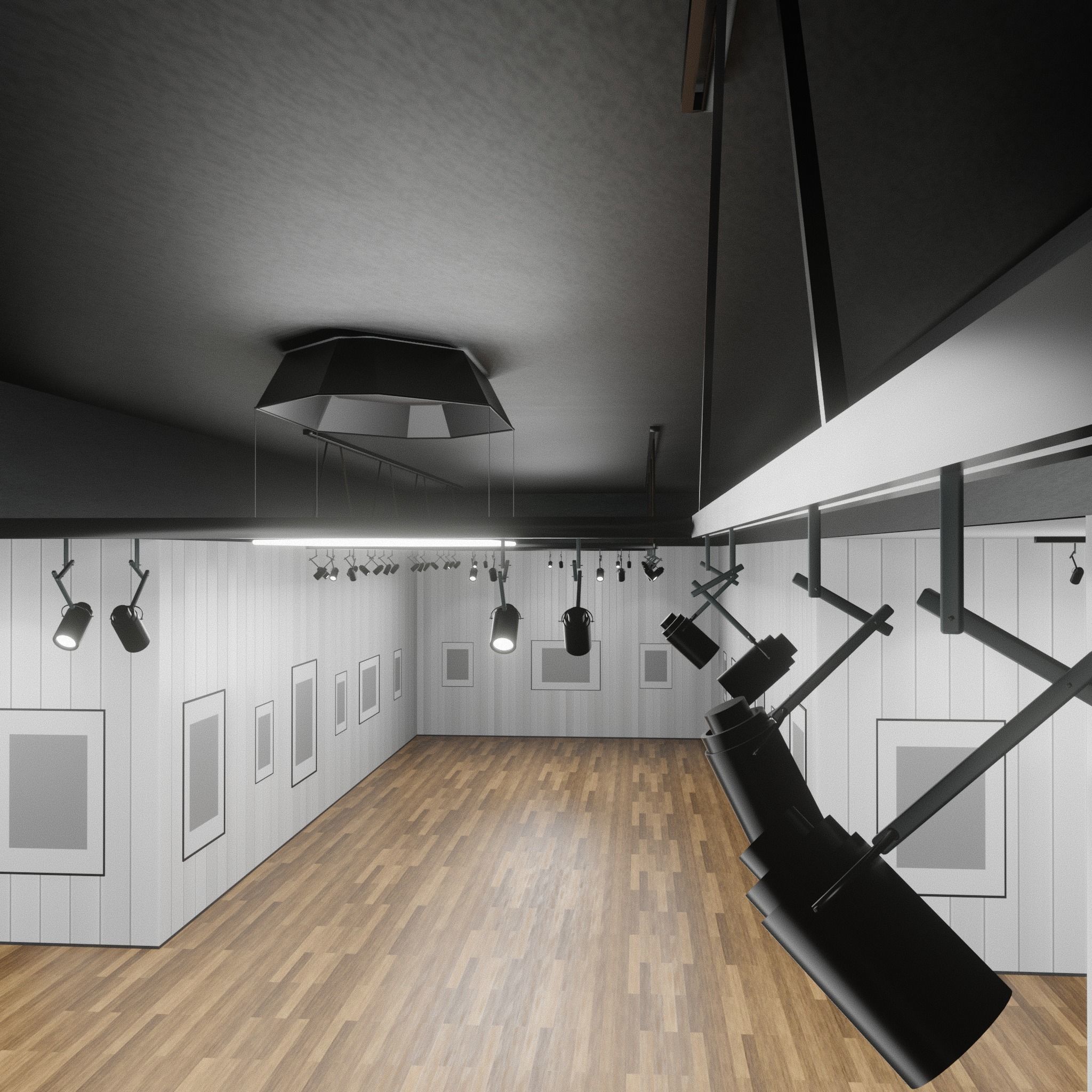 3D ART GALLERY Museum Interior 3D model_3