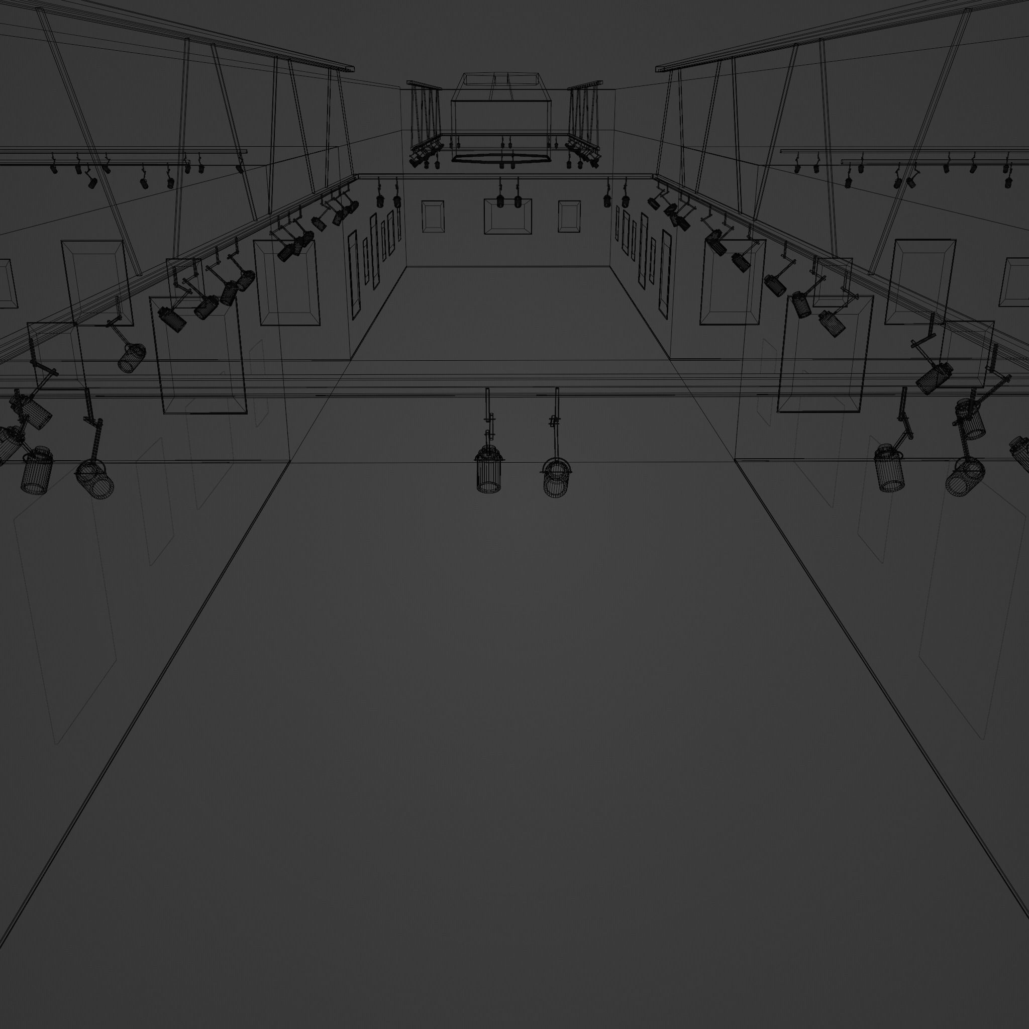 3D ART GALLERY Museum Interior 3D model_2