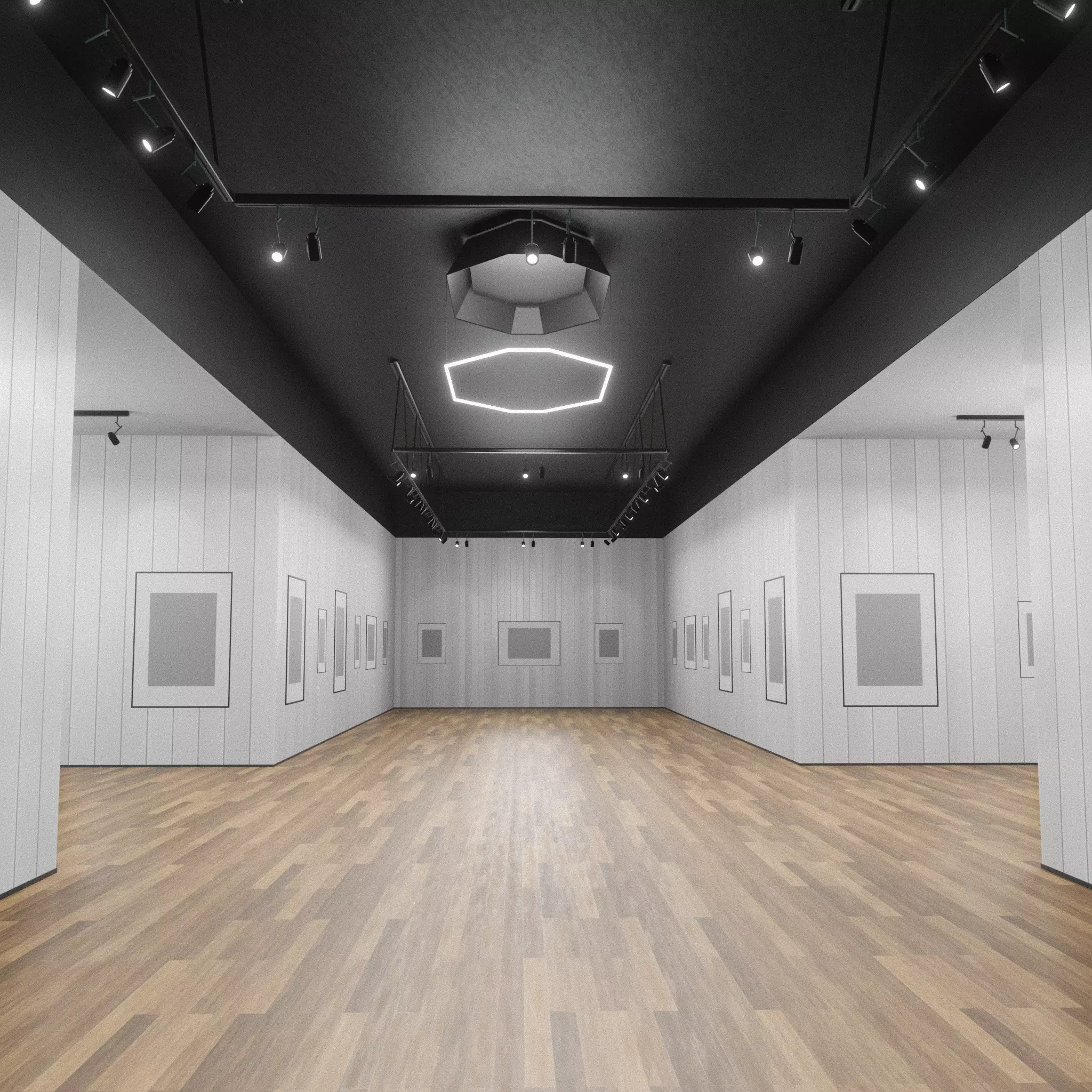 3D ART GALLERY Museum Interior 3D model_0