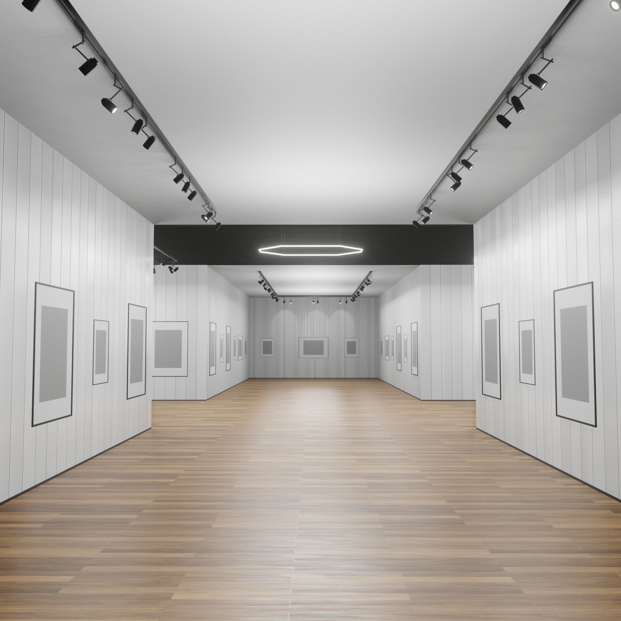 3D ART GALLERY Museum Interior 3D model_7
