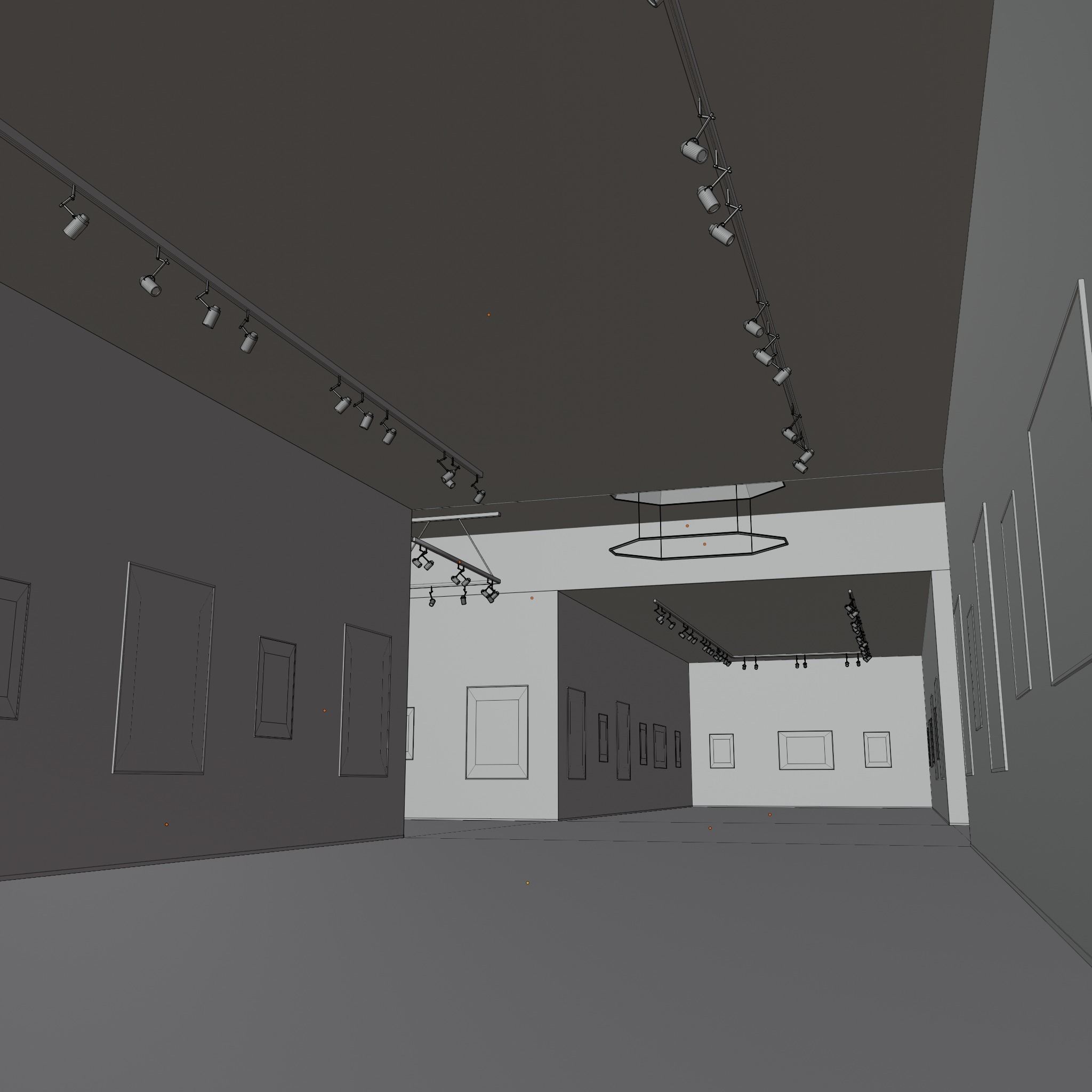 3D ART GALLERY Museum Interior 3D model_4