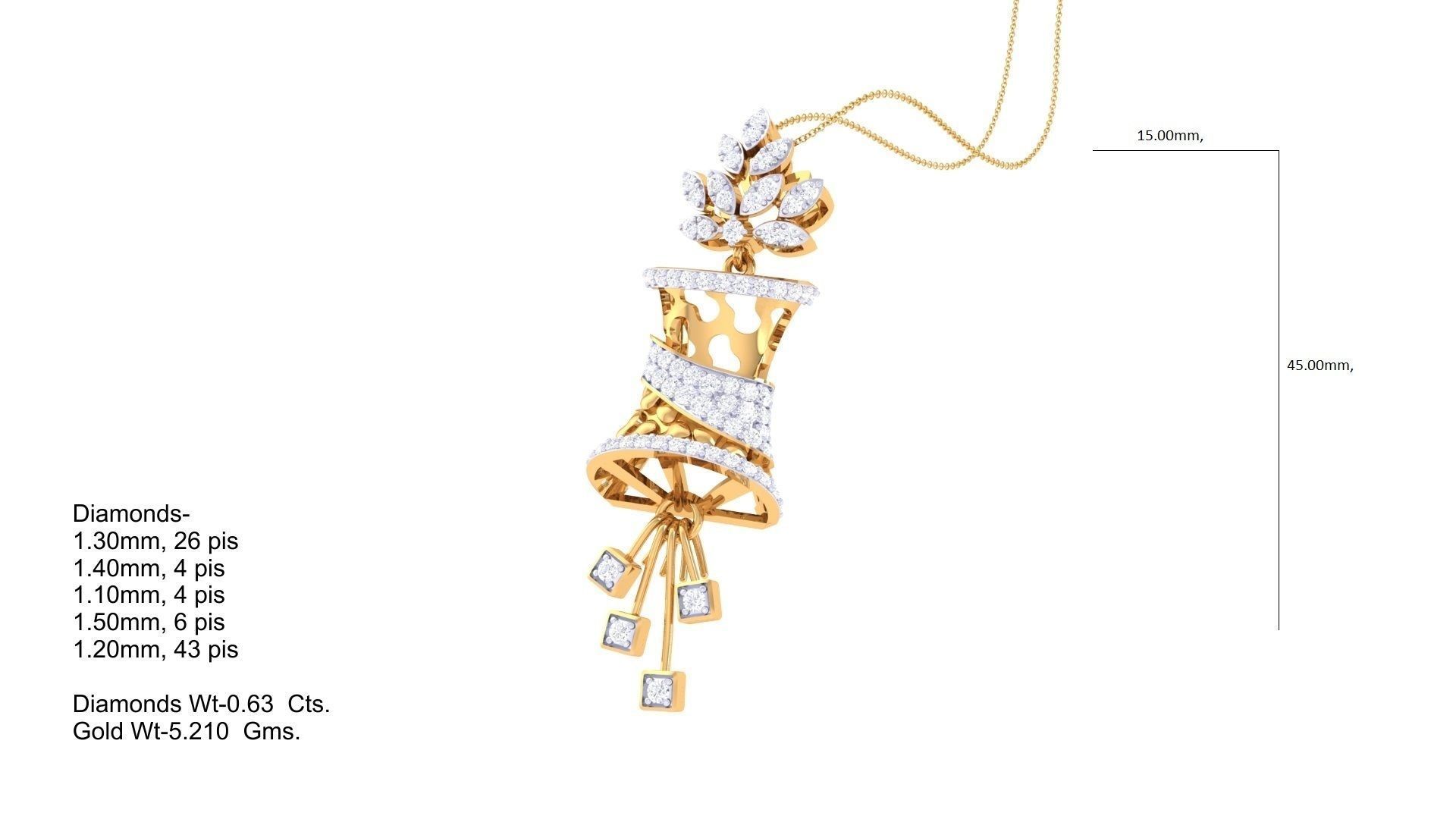 Women Pendant 3dm STL OBJ FBX Renders Details 3D print model_2