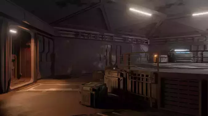 Laboratory control room 3D model