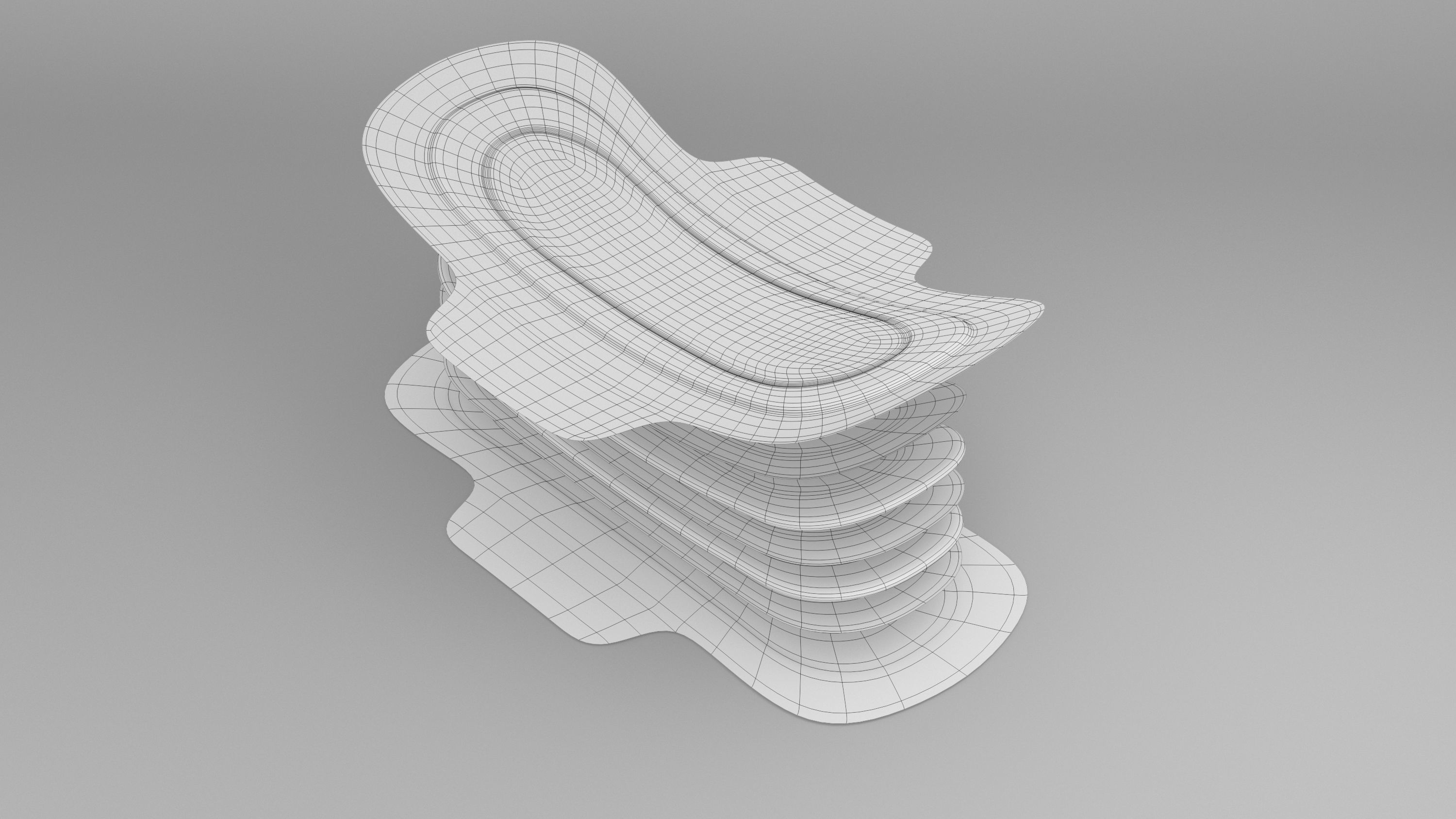 Sanitary Napkin Pads Layers 3D model_9