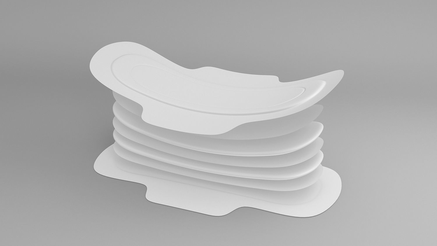 Sanitary Napkin Pads Layers 3D model_8