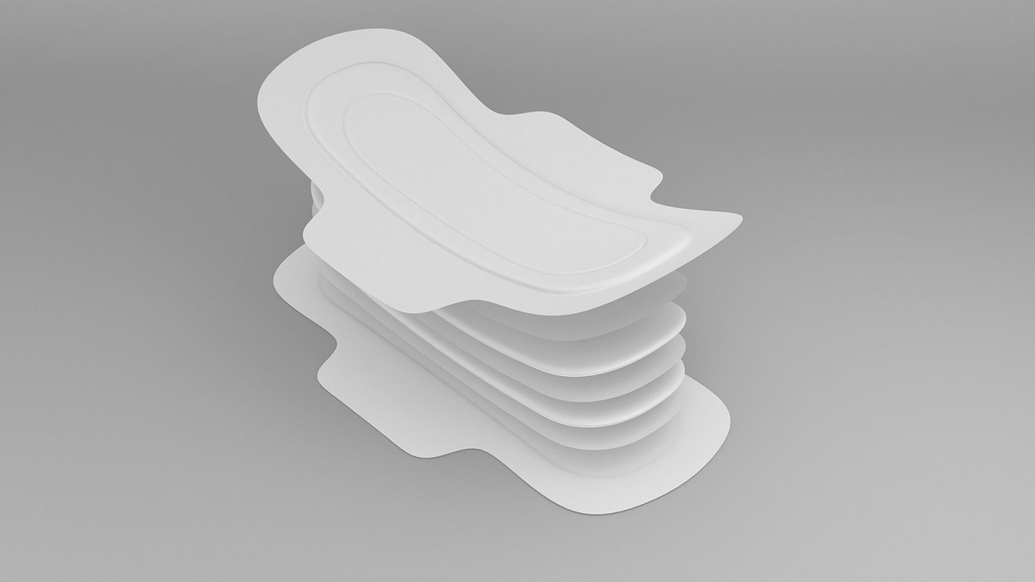 Sanitary Napkin Pads Layers 3D model_5