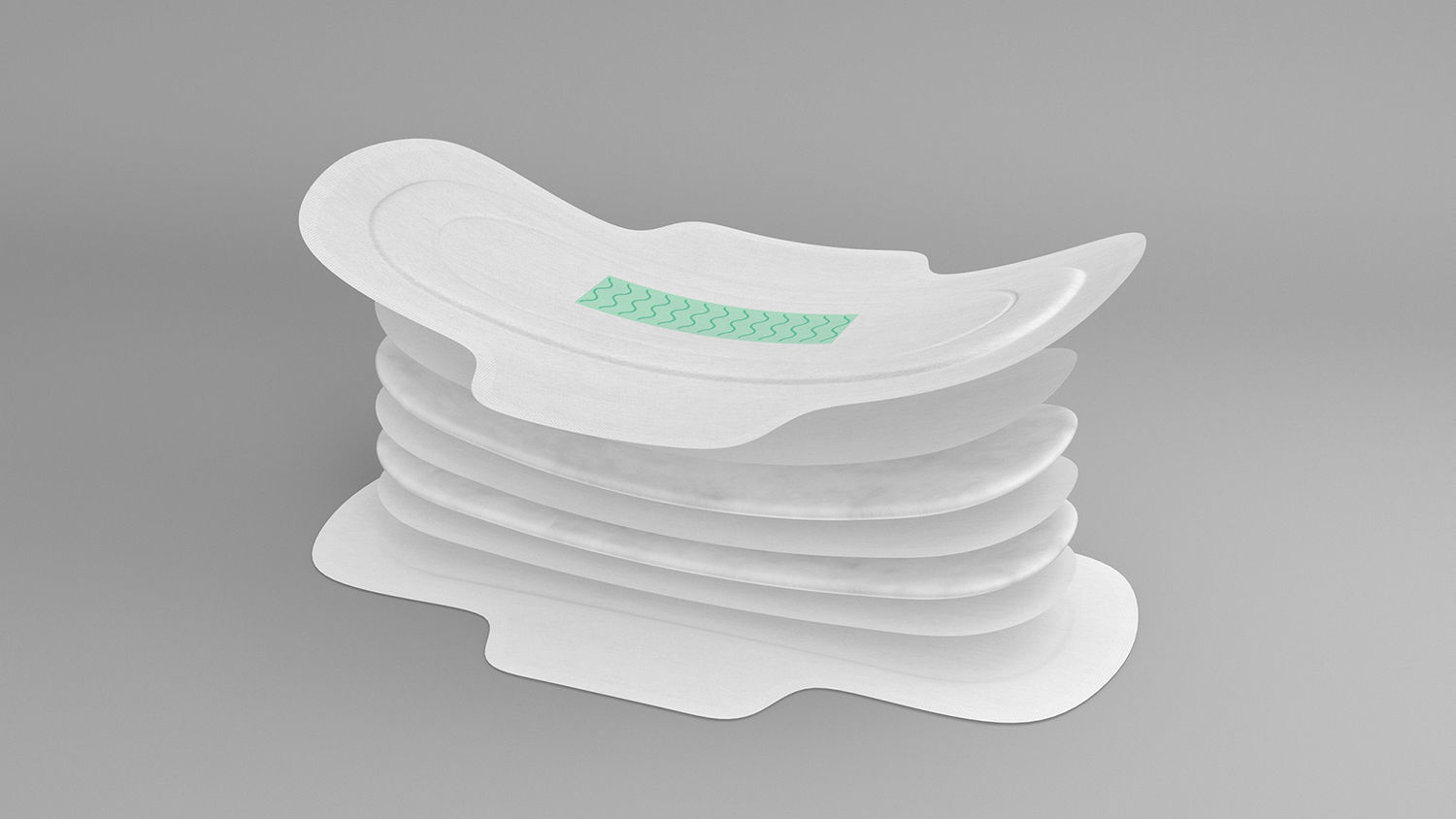 Sanitary Napkin Pads Layers 3D model_3