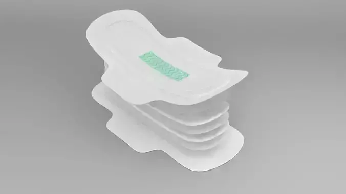 Sanitary Napkin Pads Layers 3D model