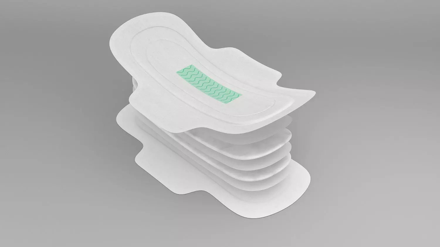 Sanitary Napkin Pads Layers 3D model_0