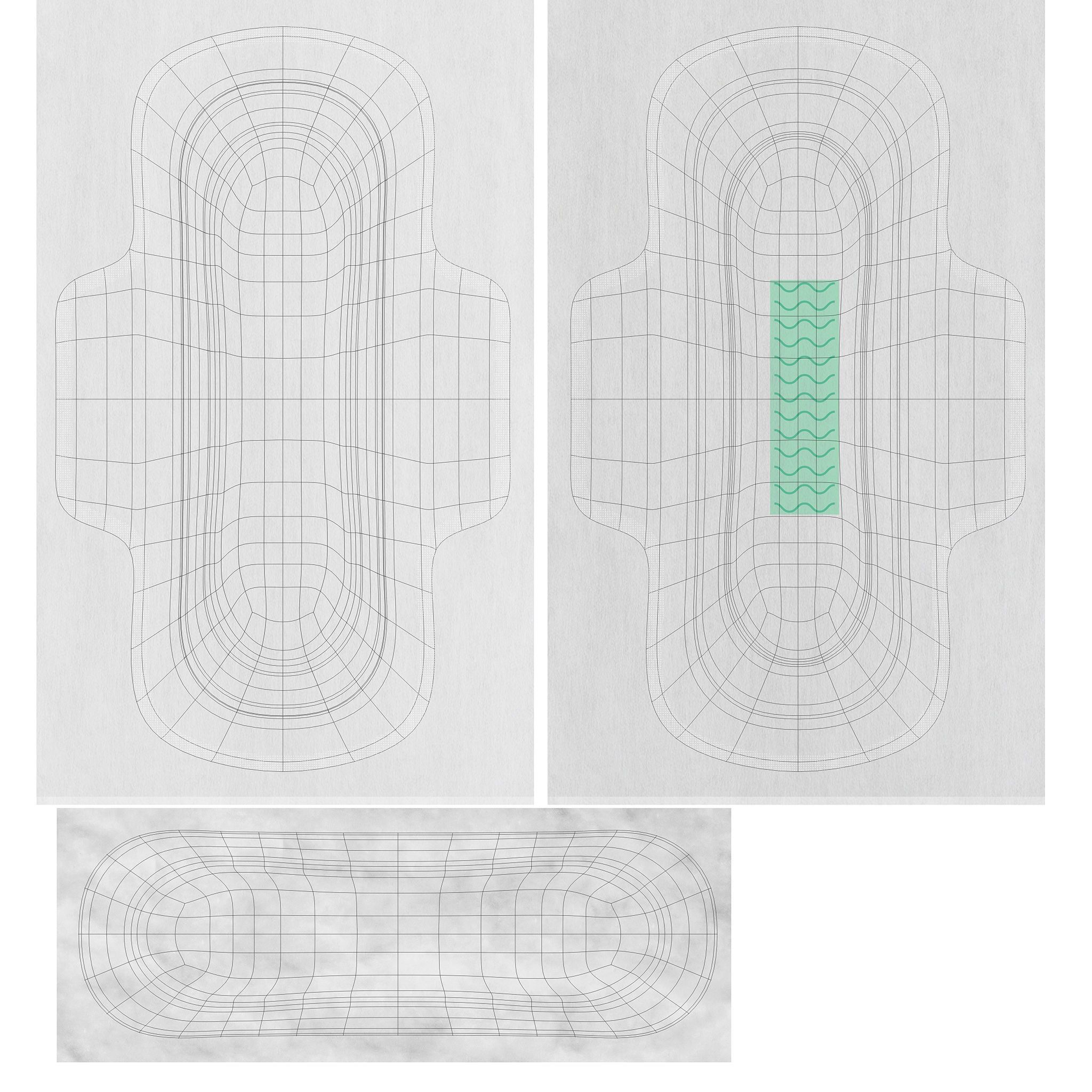 Sanitary Napkin Pads Layers 3D model_10
