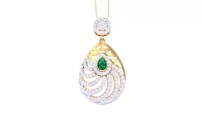 Women Pendant 3dm STL OBJ FBX Renders Details